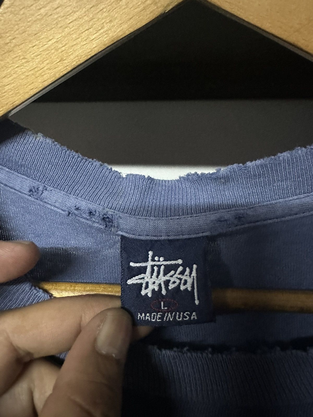 Vintage 90s Stussy Box Logo Distressed Usa Tee Vintage 90s Stussy Box Logo Distressed Usa Tee