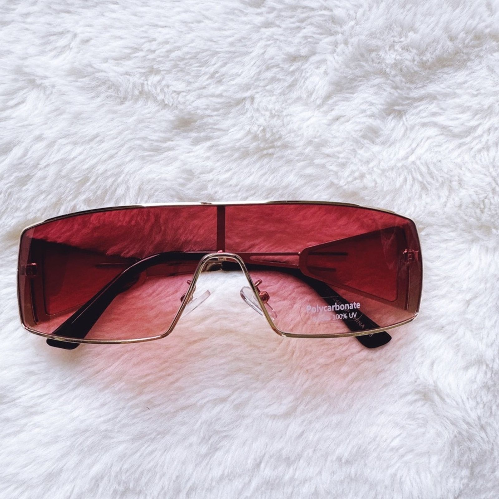 Other Sandy Clear Red Wrap-Around Sunglasses Size ONE SIZE - 1 Thumbnail