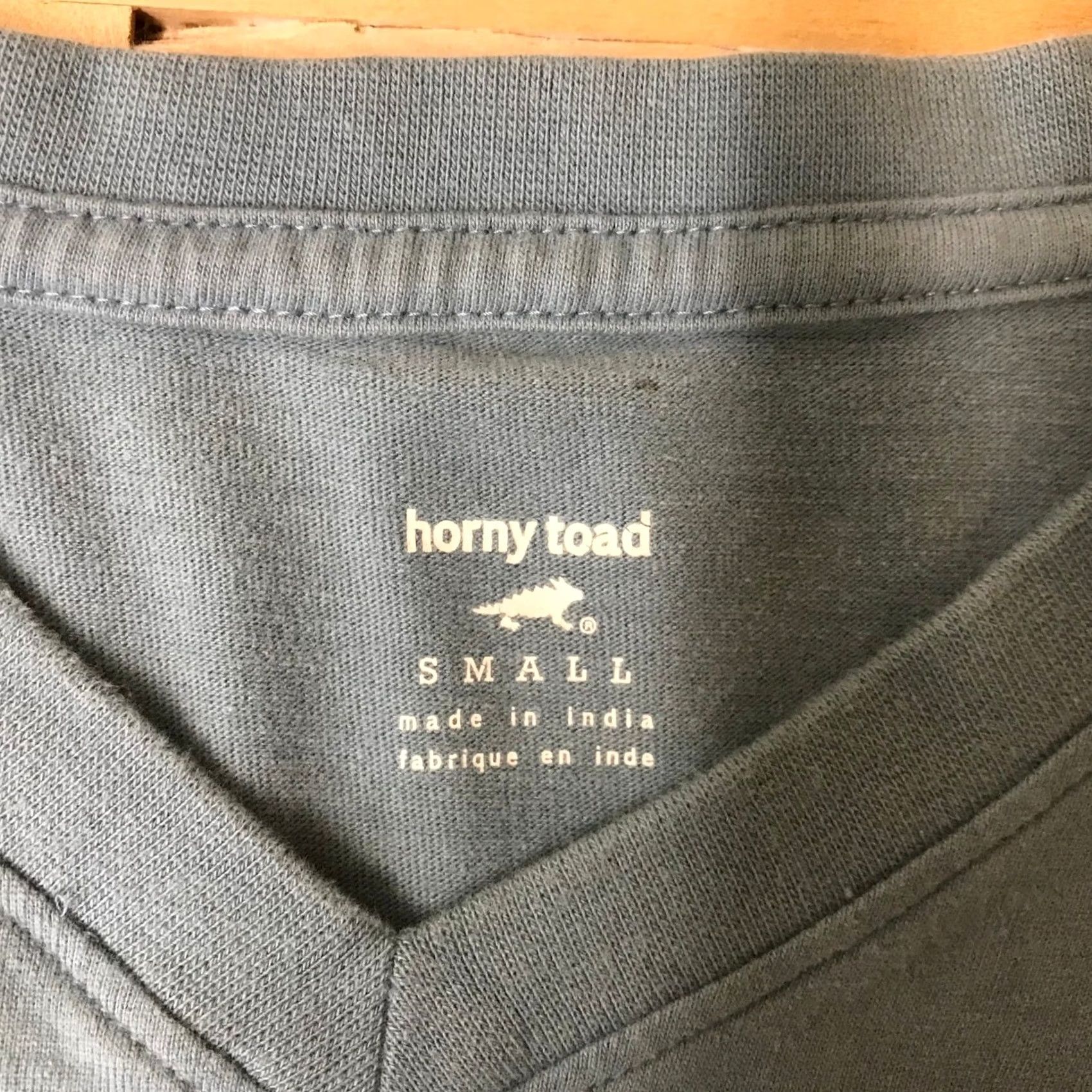 Vintage Horny Toad T-Shirt Women's V-Neck Short Sleeve Organic Cotton Blue Small Size S / US 4 / IT 40 - 7 Thumbnail