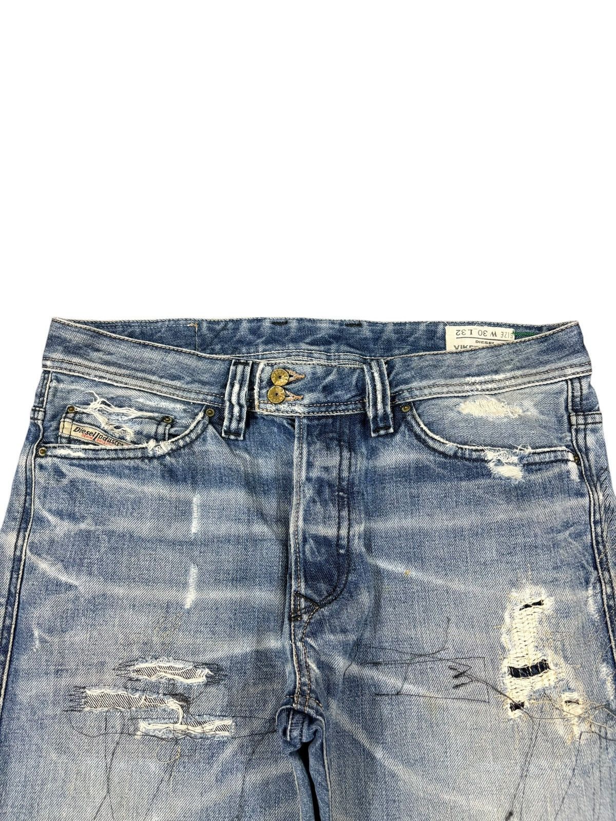 Other Vintage Italy Diesel Viker Faded Wash Distress Loose Jeans Size US 33 - 3 Thumbnail