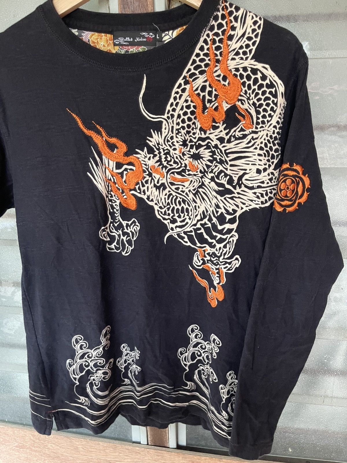 Bullet Noise Vintage Bullet Noise Oriental Dragon Embroidery Design Tee Size US L / EU 52-54 / 3 - 6 Thumbnail