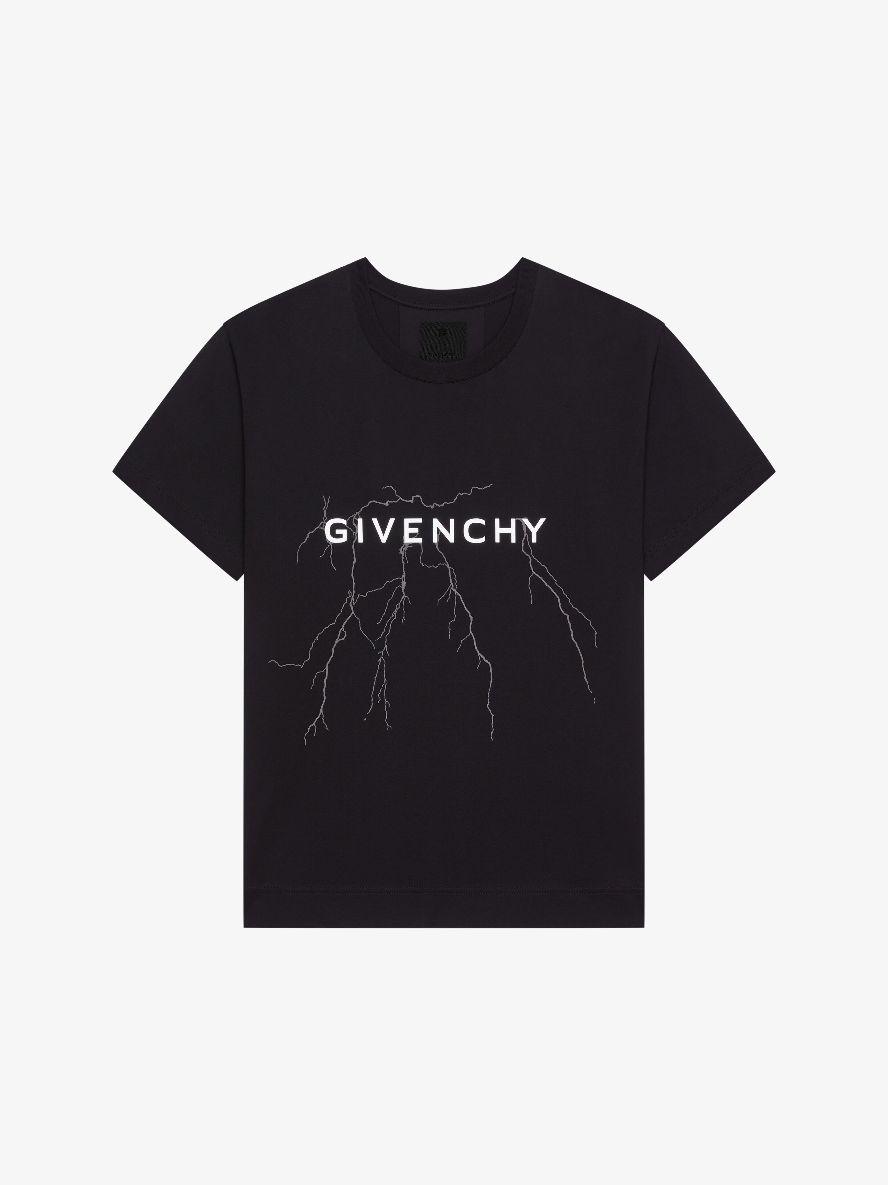 Givenchy o1w1db10325 Boxy Short-Sleeve T-Shirt in Black Size US S / EU 44-46 / 1 - 1 Thumbnail