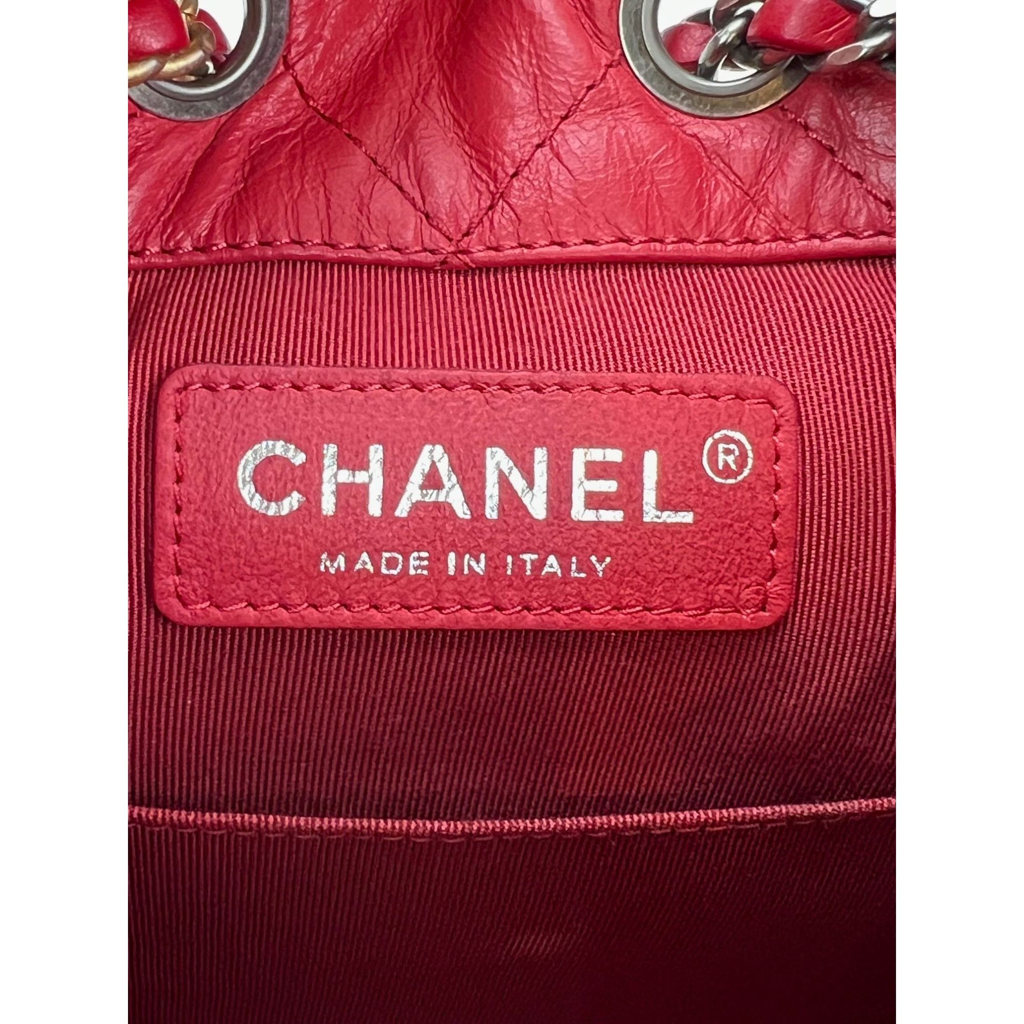 Chanel Chanel Aged Calfskin Quilted Small Gabrielle Red Backpack Size ONE SIZE - 9 Thumbnail