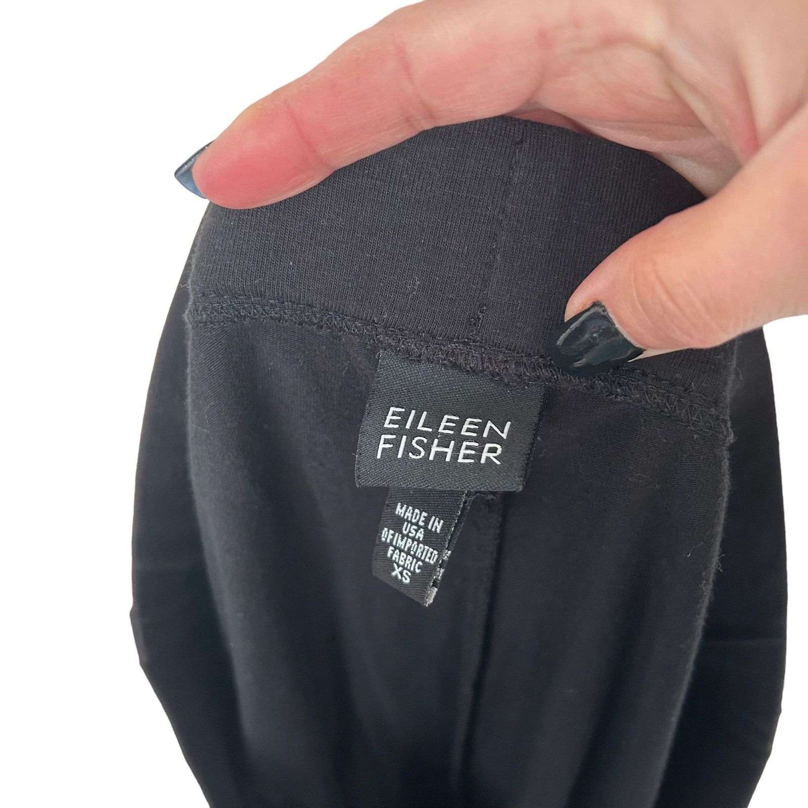 Eileen Fisher Eileen Fisher Black Wide Leg Cropped Pants Sz XS Size 26" / US 2 / IT 38 - 2 Thumbnail