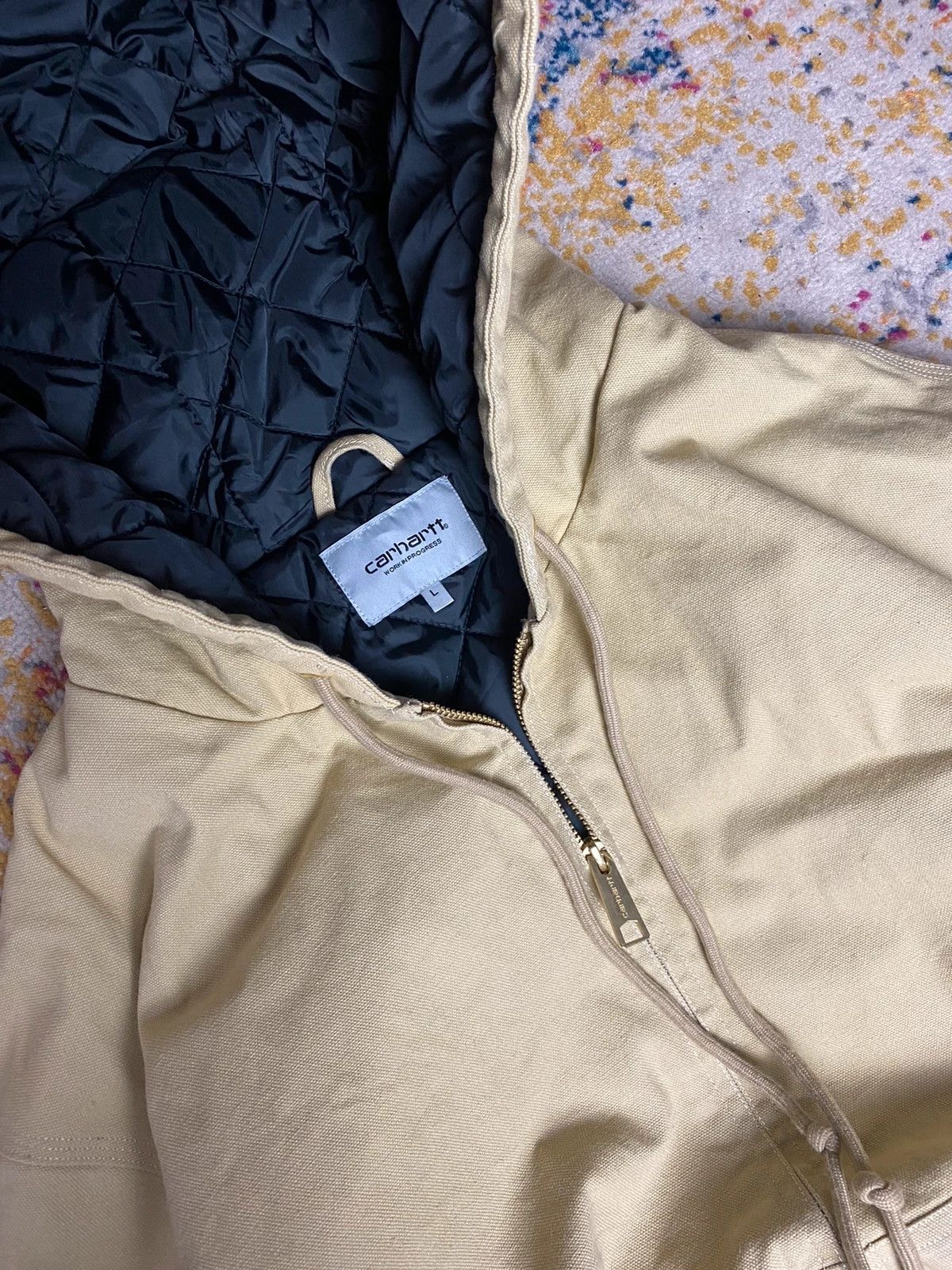 Carhartt Carhartt Detroit Work Wear Hooded Jacket Jacke beige Senf Size US L / EU 52-54 / 3 - 4 Thumbnail