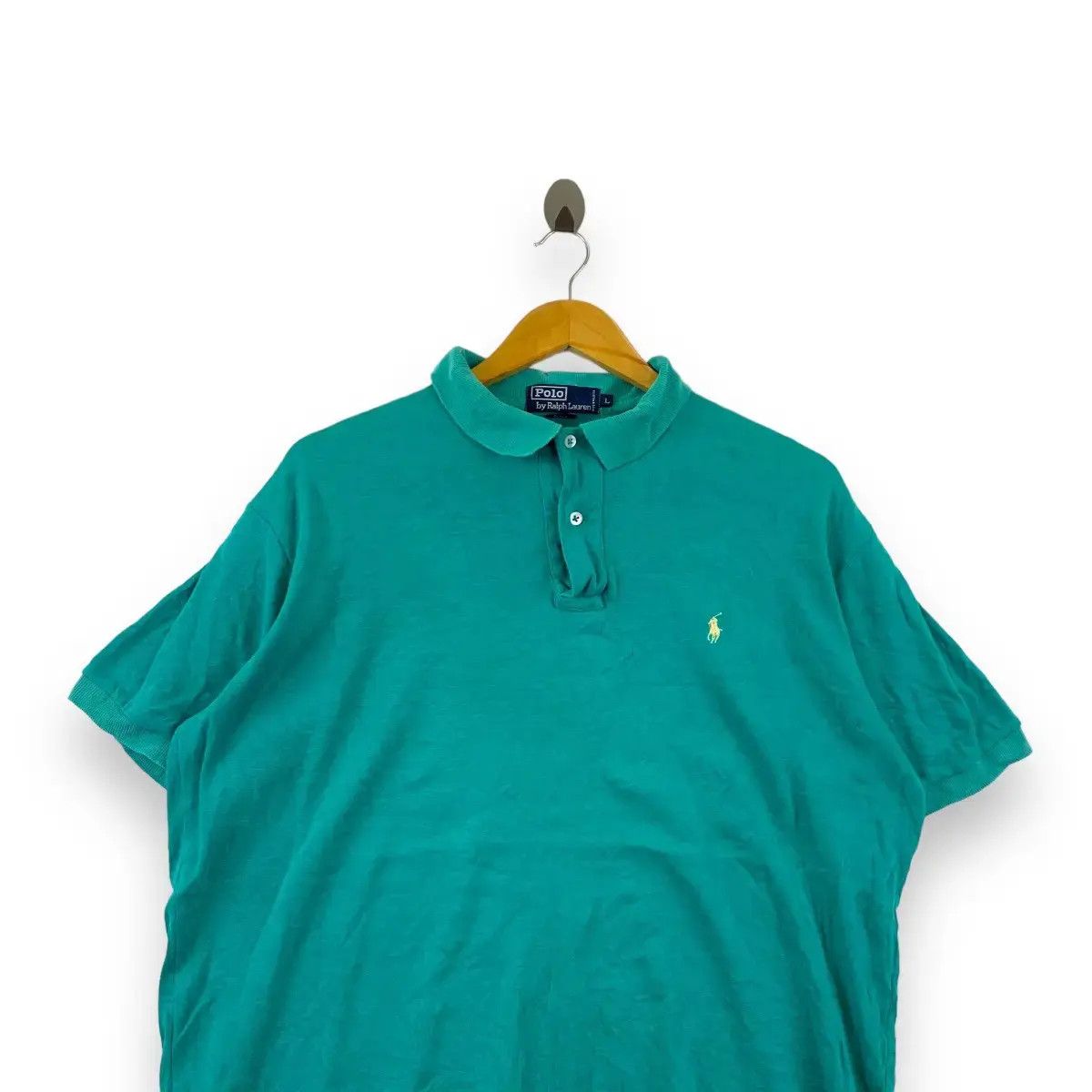 Polo Ralph Lauren Vintage 90’ POLO RALPH LAUREN Small Pony Green Polo Tee Size US L / EU 52-54 / 3 - 2 Thumbnail