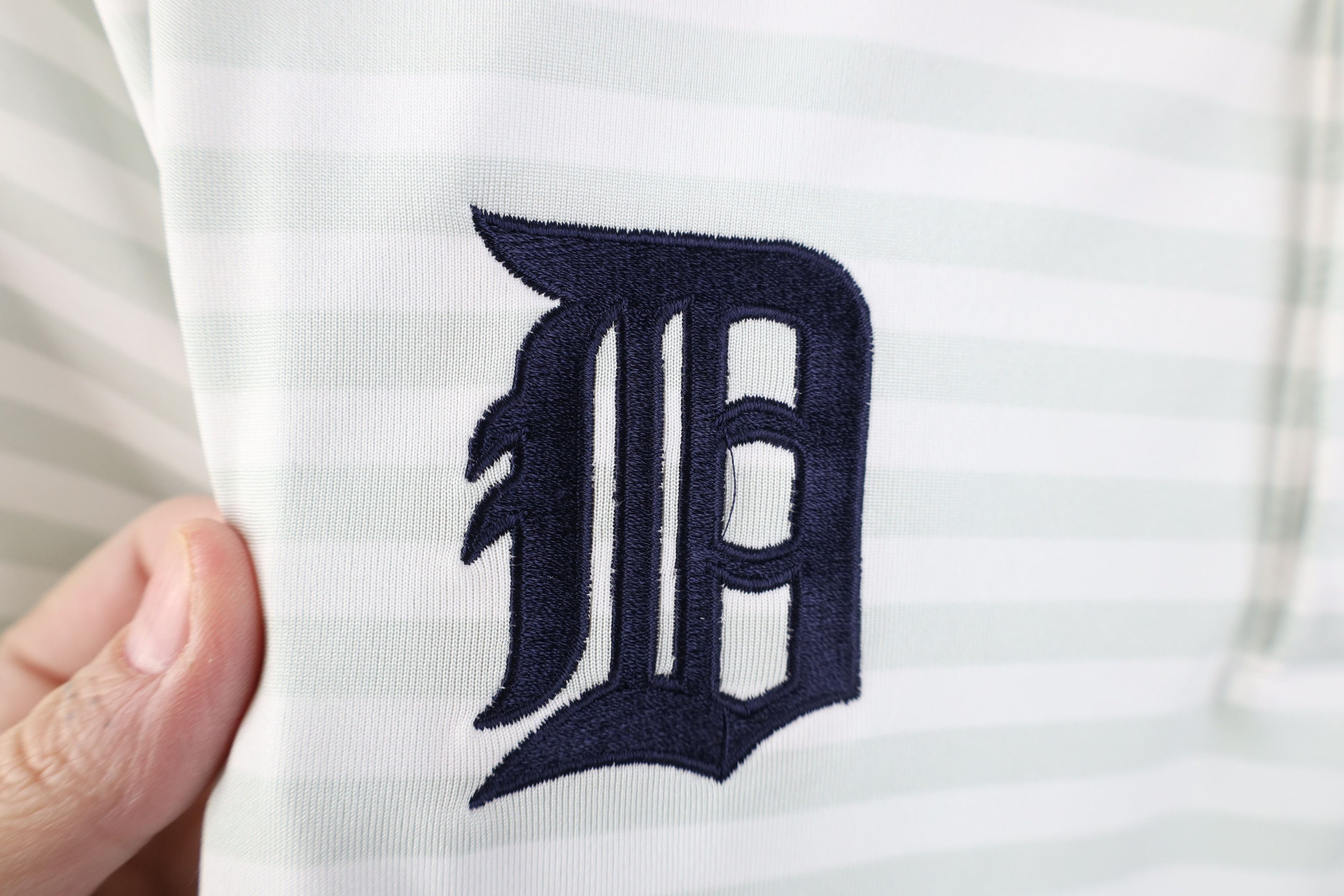 Nike Nike Golf D Detroit Tigers Baseball Striped Polo Shirt Size US XL / EU 56 / 4 - 5 Thumbnail