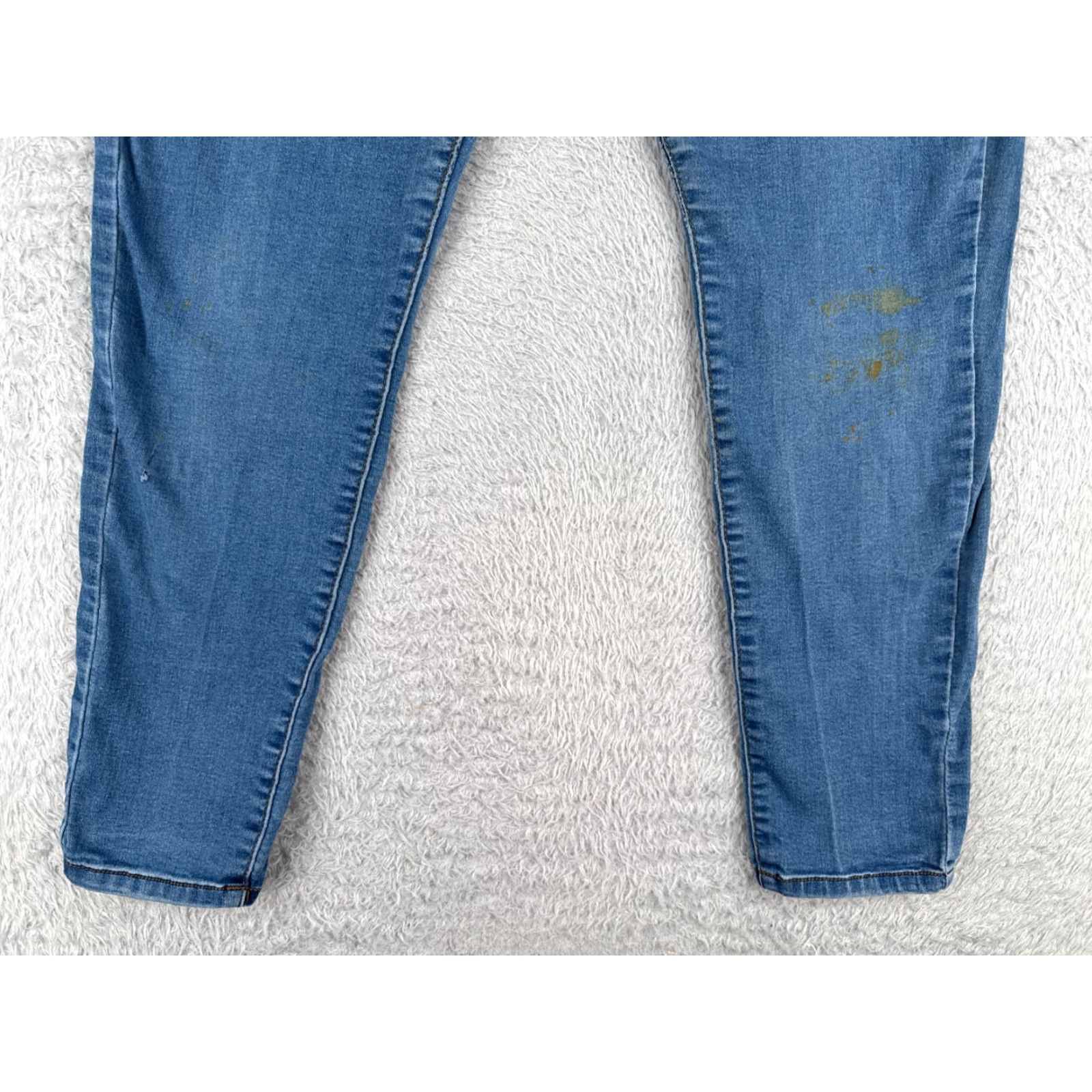 Denime dip Jeans Women 16 Blue Denim Skinny Mid Rise Distressed Stretch 34x27 Size 38" / US 16 / IT 52 - 2 Thumbnail