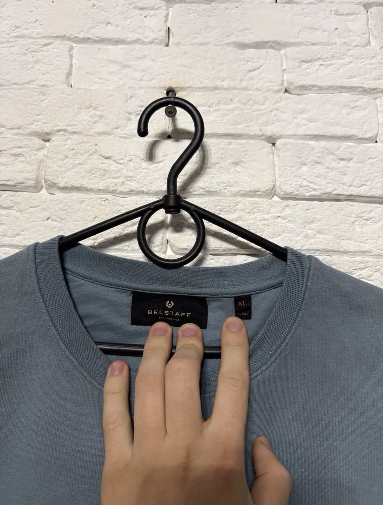 Belstaff Belstaff Sweatshirt Huge Logo Blue Sz XL Size US XL / EU 56 / 4 - 3 Thumbnail