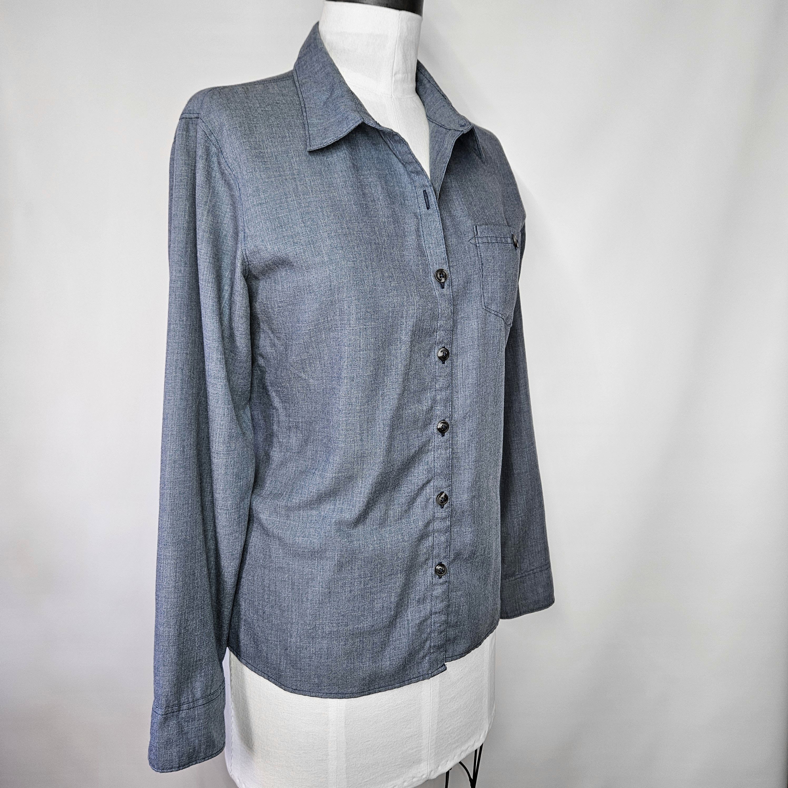 The North Face The North Face Size L Shirt Blue Chambray No-Tuck Button Size L / US 10 / IT 46 - 5 Thumbnail