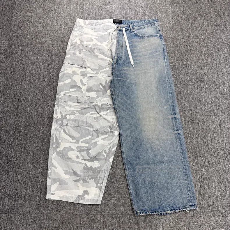 Balenciaga Balenciaga size M Camouflage Patchwork Jeans Size US 27 - 1 Thumbnail