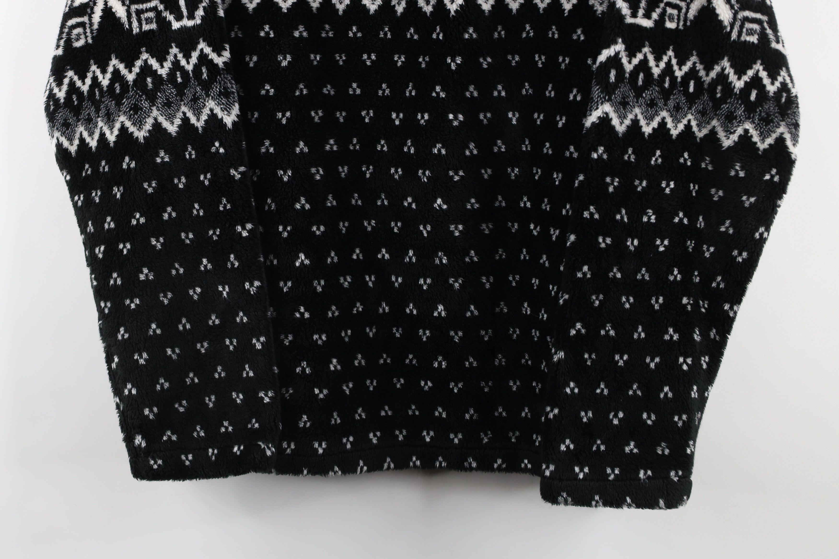 Vintage Vintage 90s Streetwear Fair Isle Fleece Half Zip Sweater Size M / US 6-8 / IT 42-44 - 3 Thumbnail