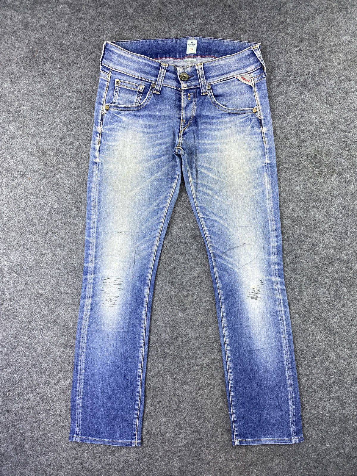 Jean × Replay Vintage Replay Distressed Blue Wash Denim- J1128 Size US 31 - 1 Thumbnail