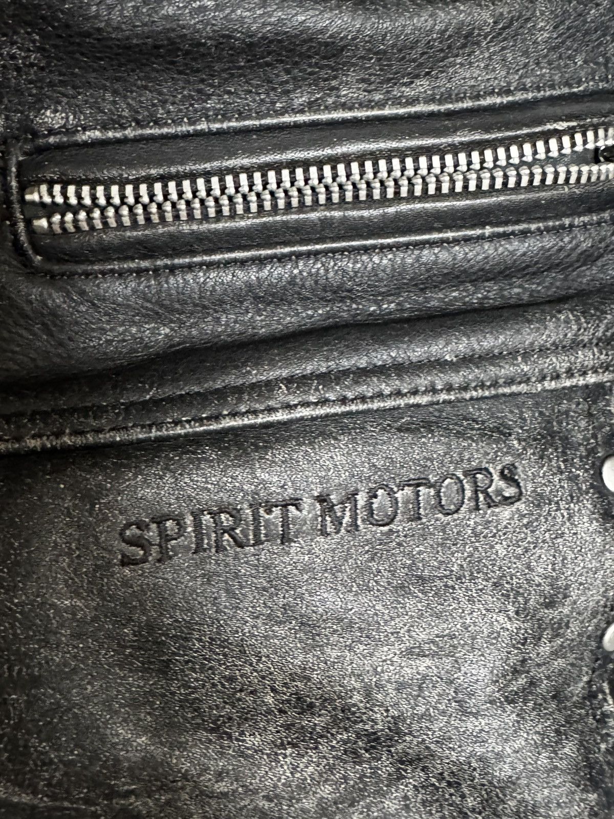 Other Vintage Spirit Motors Leather Jacket Distressed Biker Style Size US L / EU 52-54 / 3 - 12 Thumbnail