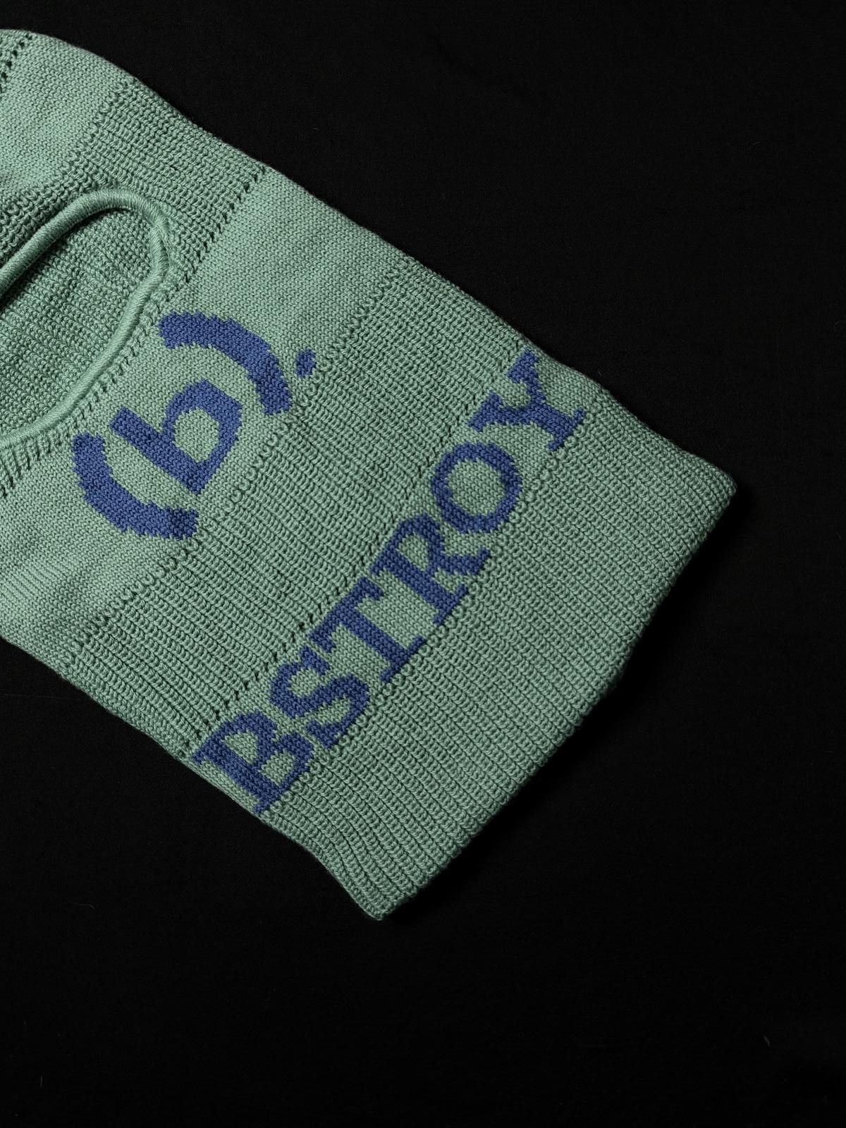 Japanese Brand Deadstock BESTROY Classic Logo Knit Balaclava Ski Mask Green Size ONE SIZE - 3 Thumbnail