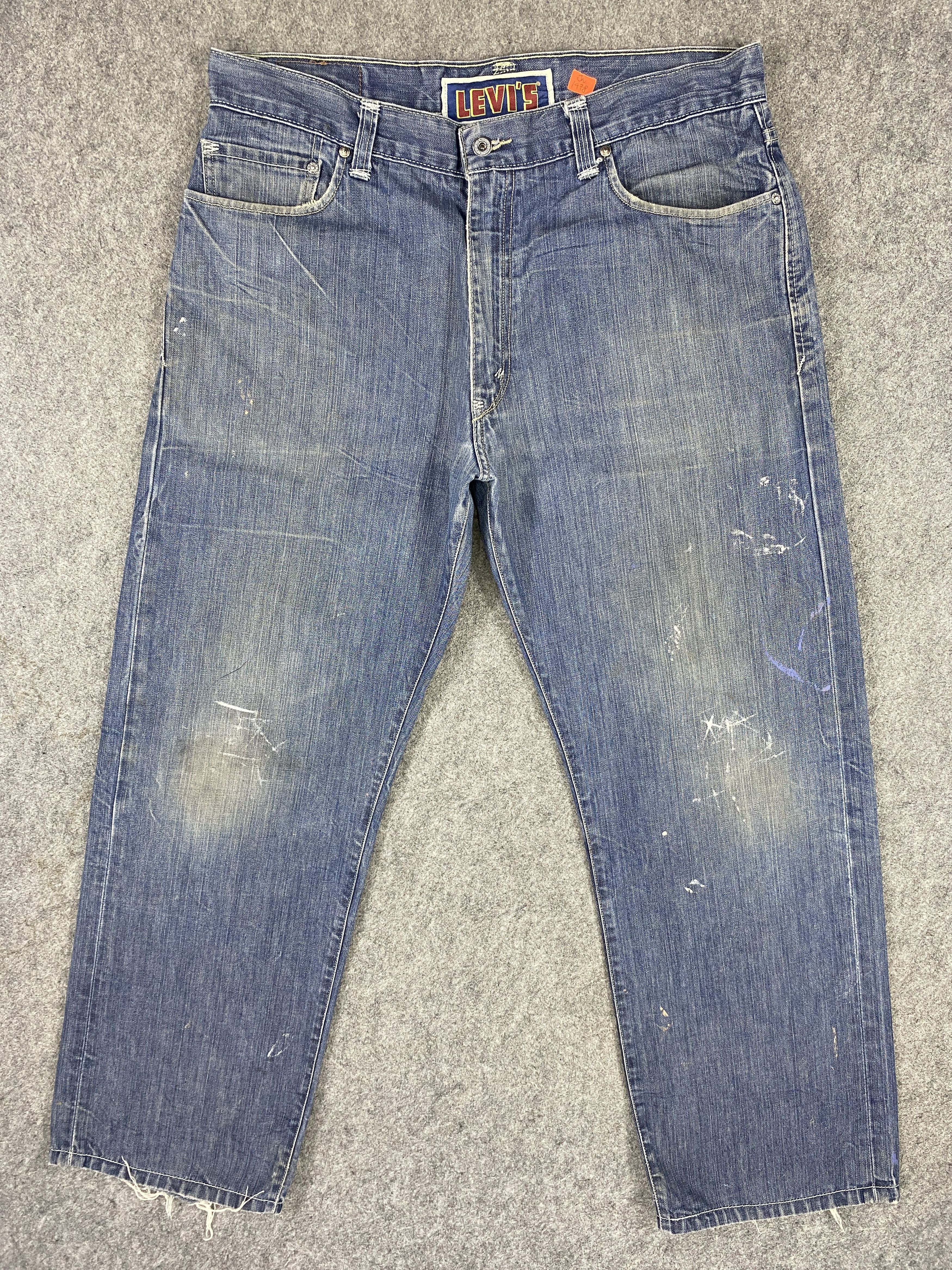 image of Distressed Denim x Hype Blue Vintage Levi's 569 Jeans 38X32.5 Denim -Jn1978, Men's