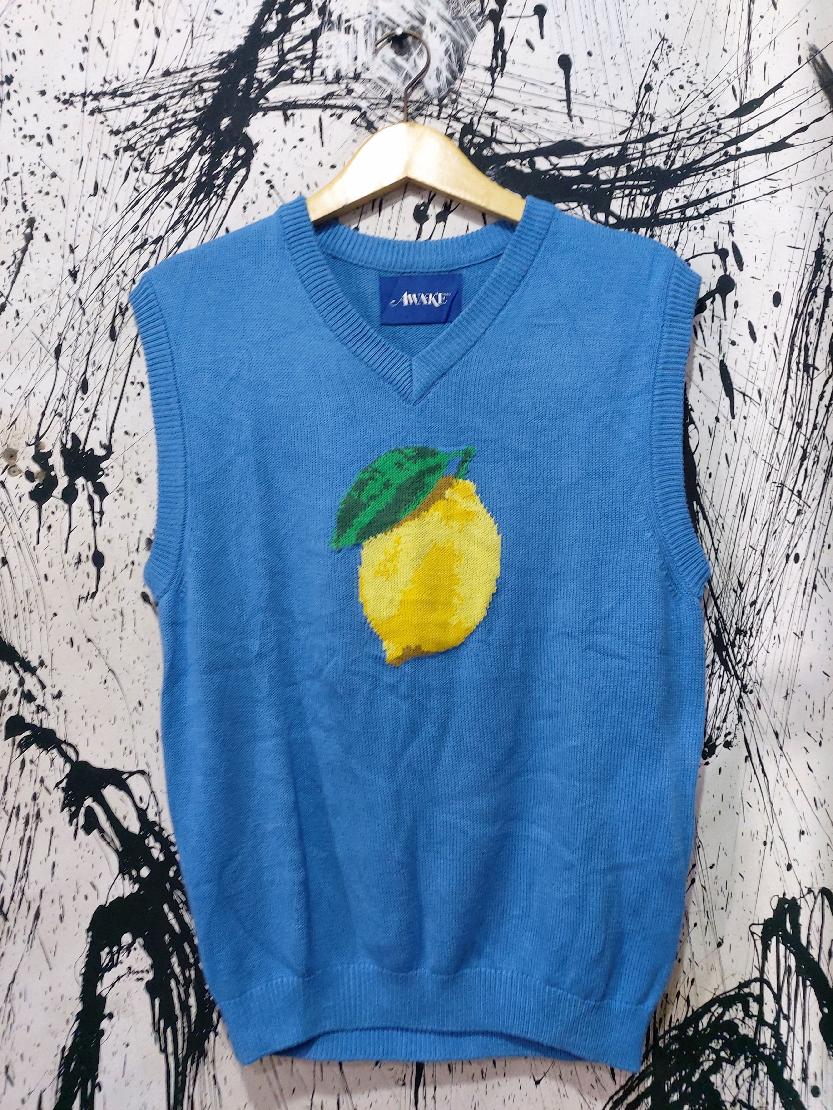 Awake NY AWAKE NY FW 2018 LEMON INTARSIA SWEATER VEST Size US M / EU 48-50 / 2 - 1 Thumbnail