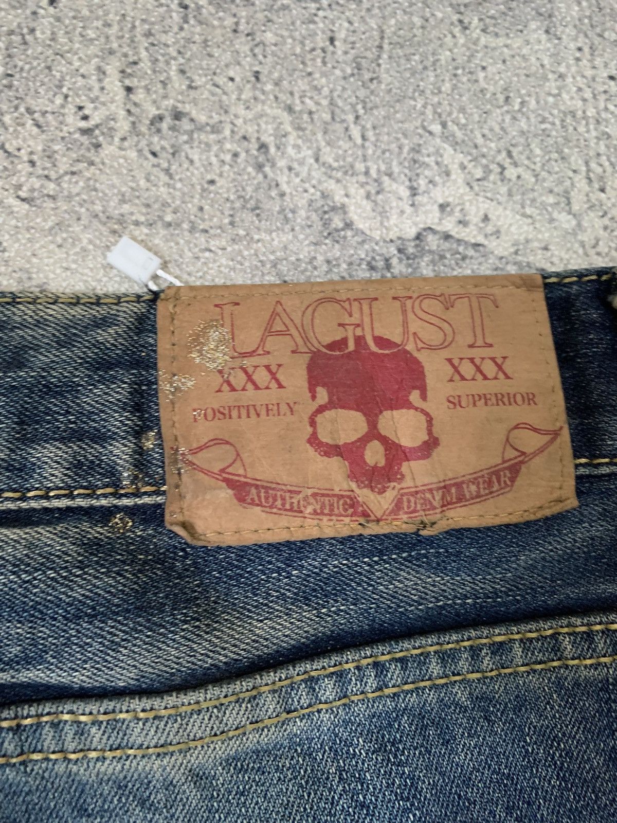 If Six Was Nine 🐍 LAGUST Distressed Flared Denim - If Six Was Nine LGB Style Size US 32 / EU 48 - 14 Thumbnail