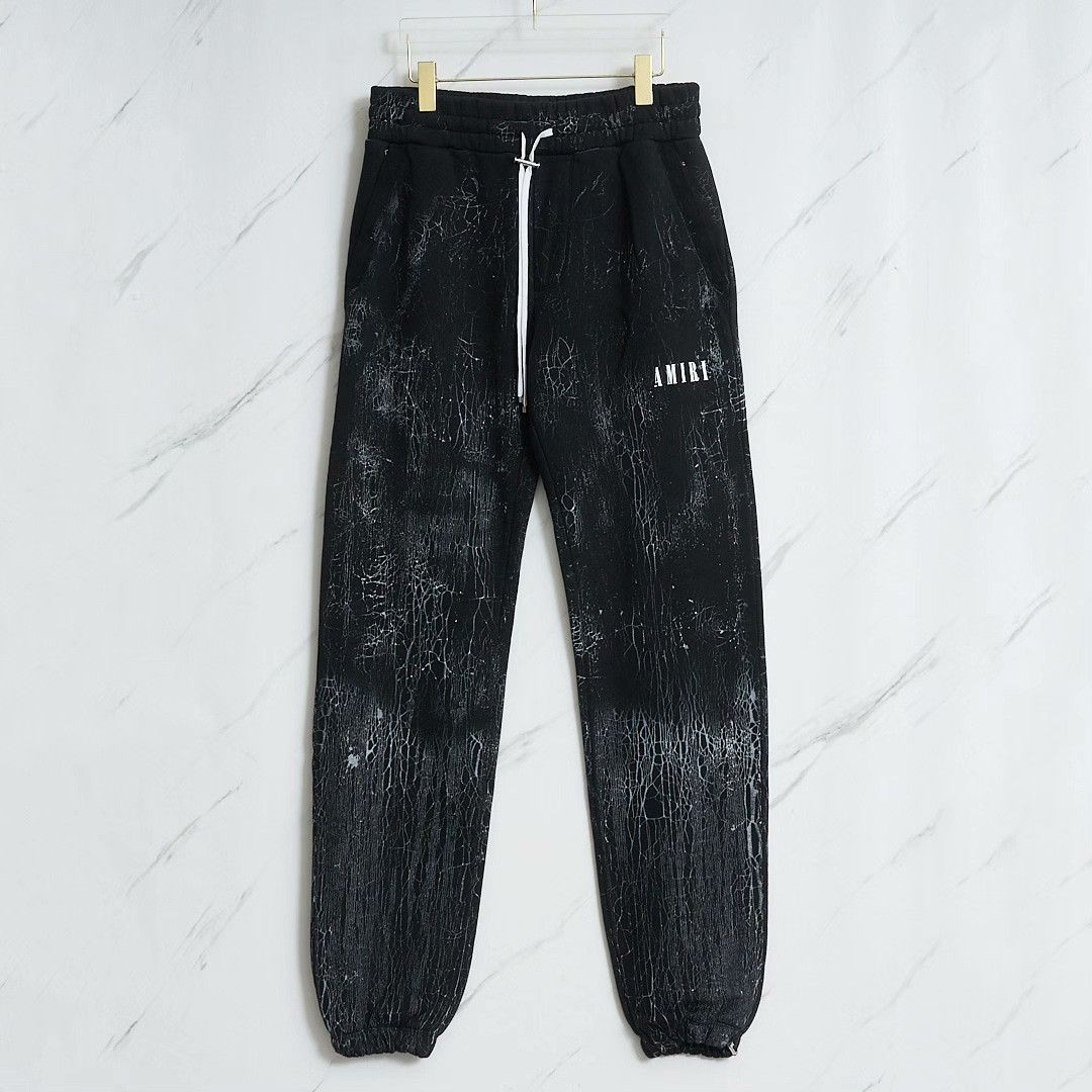 Amiri Amiri Men's Cracked Pattern Cuffed Casual Pants Size US 31 - 1 Thumbnail