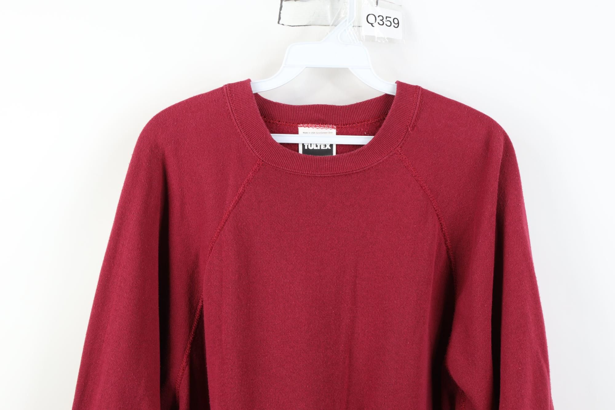 Vintage Vintage 90s Streetwear Raglan Crewneck Sweatshirt Red USA Size US L / EU 52-54 / 3 - 2 Thumbnail