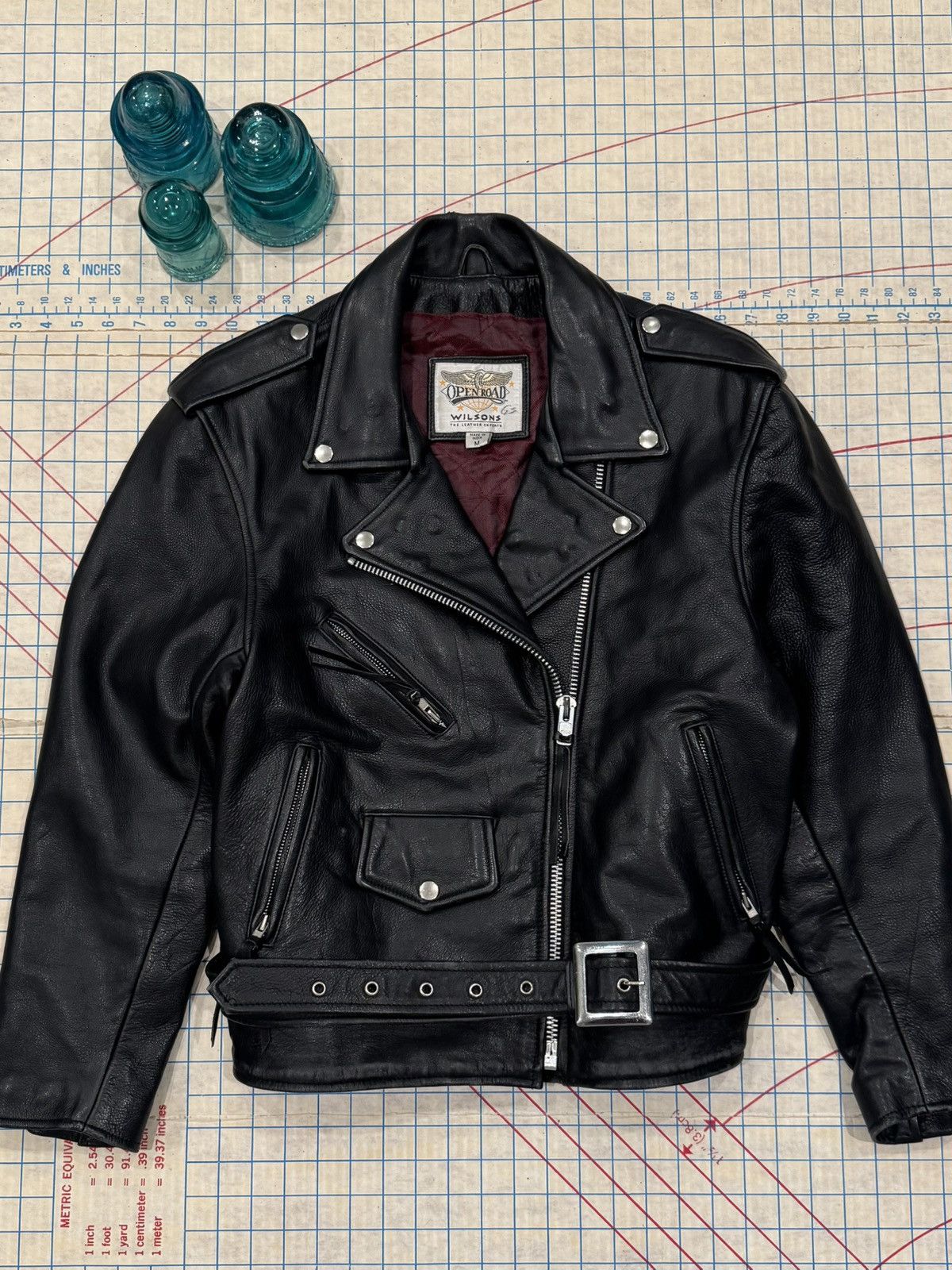 Wilsons Leather Wilson’s Leather Open Road Black Leather Motorcycle Jacket Size US M / EU 48-50 / 2 - 2 Thumbnail