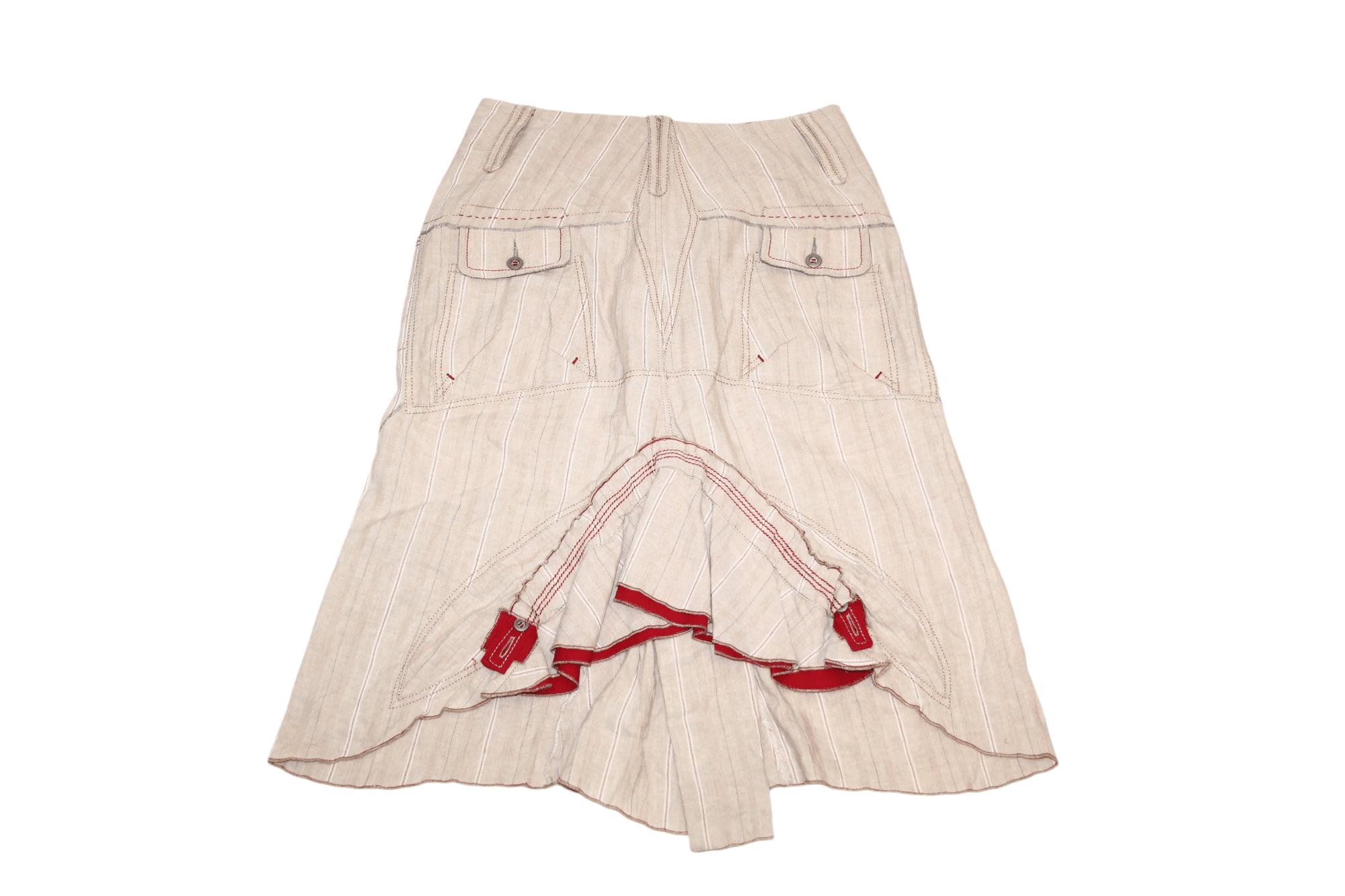 Marithe + Francois Girbaud 🔥Iconoclast Cotton Linen Asymmetrical transformation skirt Size 30" / US 8 / IT 44 - 9 Thumbnail