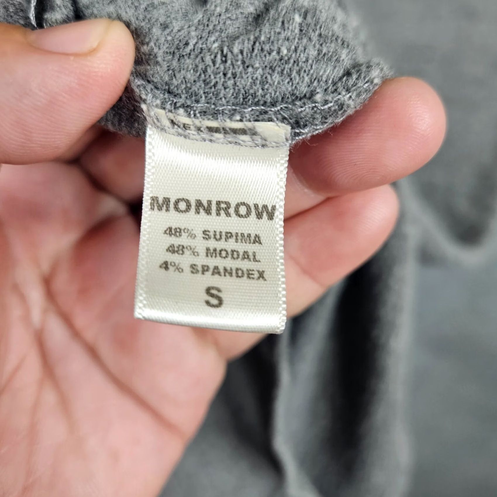 MONROW Monrow Women’s Gray Round Neck Cap Sleeve Casual Dress S Size S / US 4 / IT 40 - 6 Thumbnail