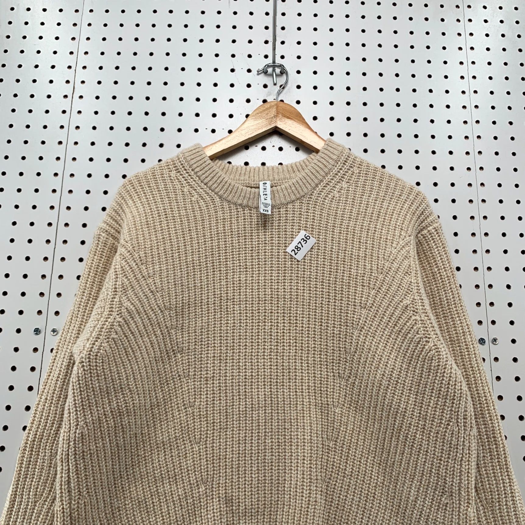 Athleta Athleta Knit Sweater Womens 2XS Cream Wool Blend Long Sleeve Pullover 21.5x24 Ivory Solid Wool Blend Knit Pullover Womens XS? Size XXS / US 00 / IT 34 - 5 Thumbnail