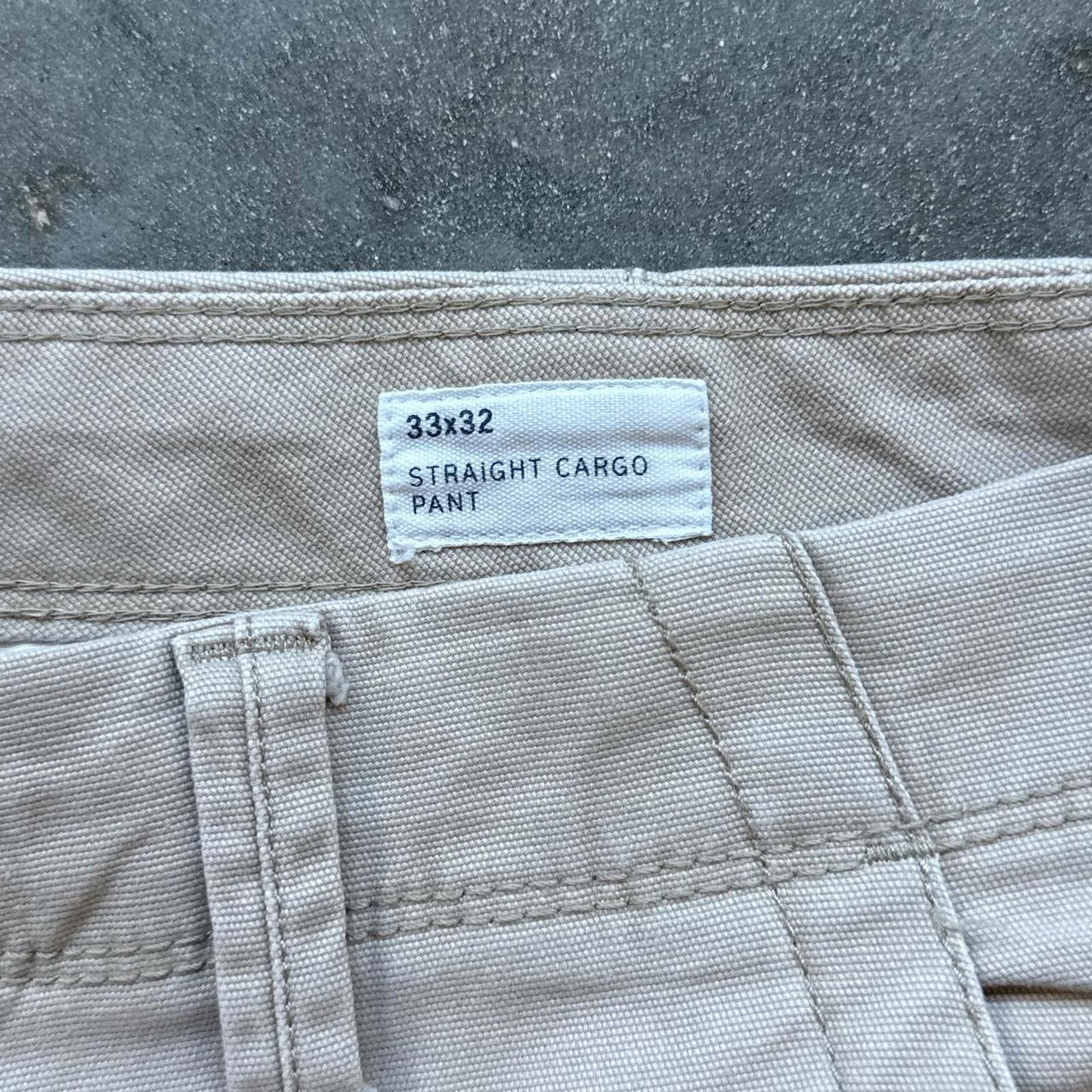 Gap Gap cream straight leg cargo pants #y2kfashion # Size US 32 / EU 48 - 6 Thumbnail