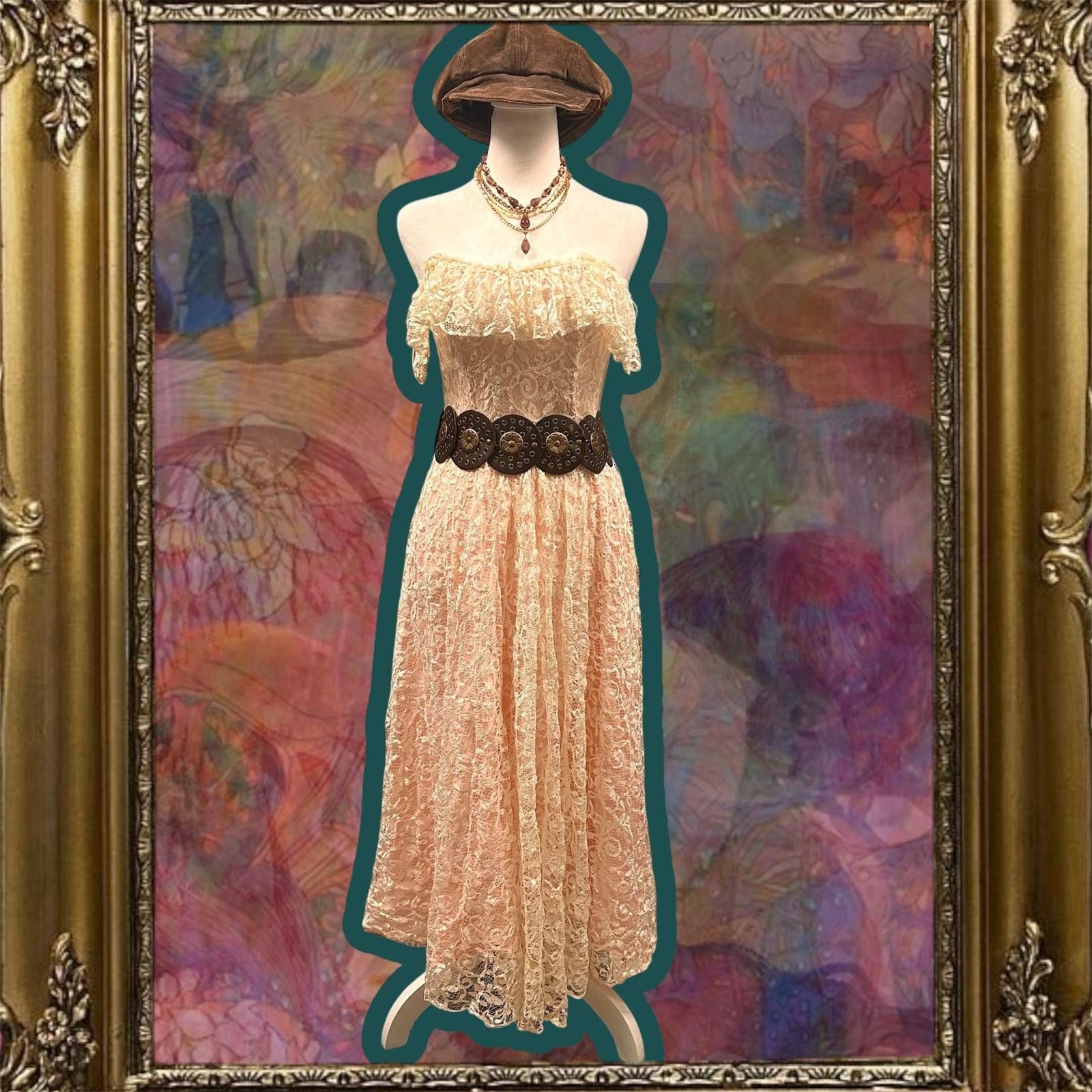 Designer Incredible Vintage Steppin' Out lacy Top Strapless Dress Size S / US 4 / IT 40 - 1 Thumbnail