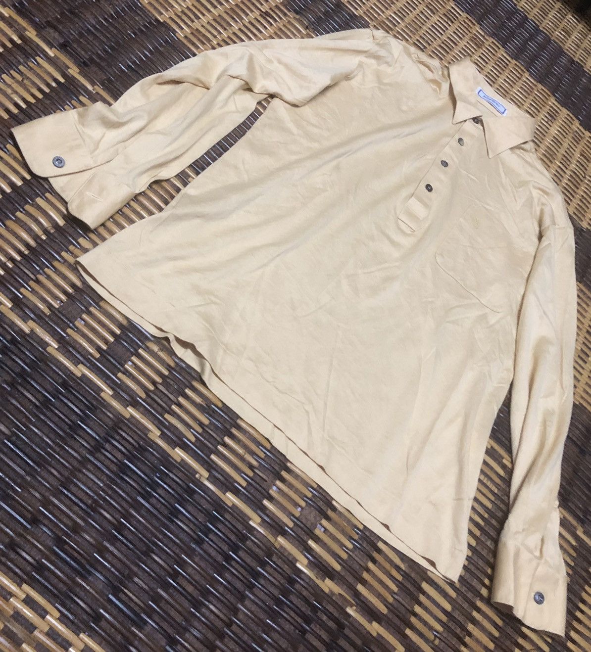 Hedi Slimane × Vintage × Yves Saint Laurent Vintage Yves Saint Laurent Long Sleeve Polo Shirt Size US S / EU 44-46 / 1 - 11 Thumbnail