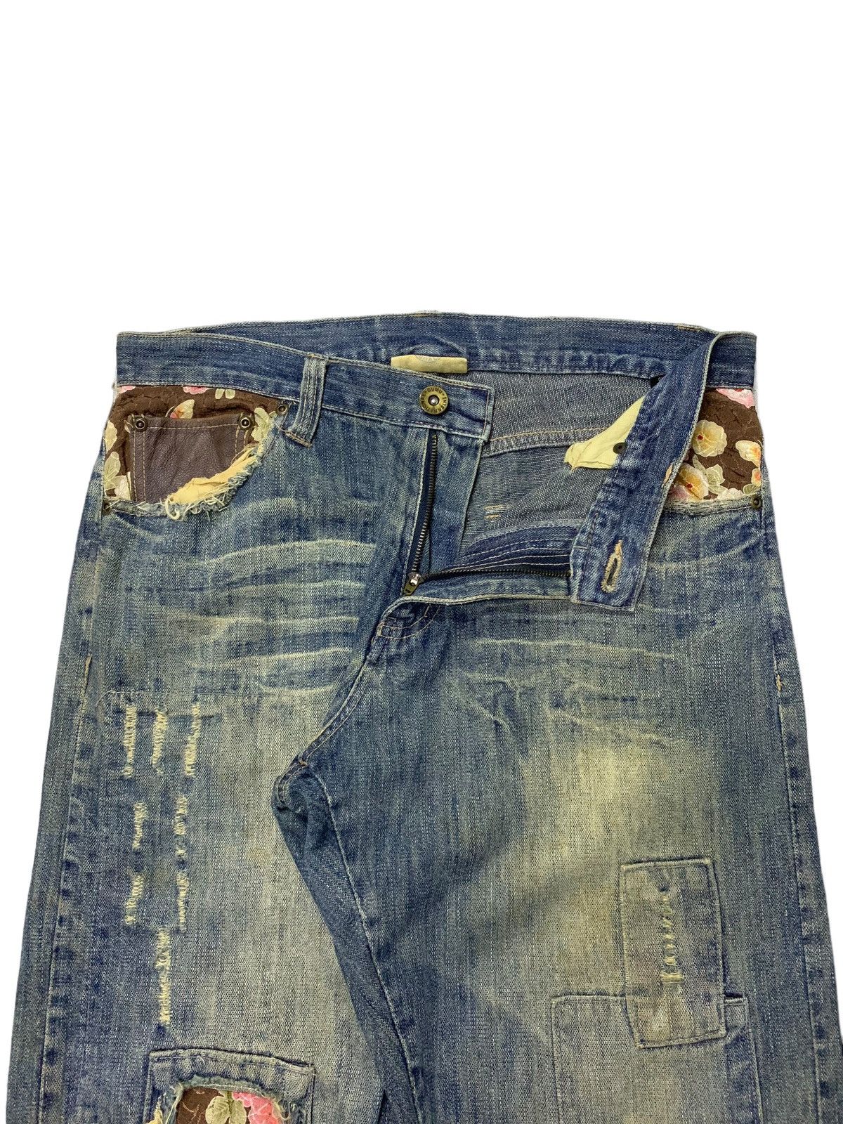 Hysteric Glamour Gumu Japan Boro Patchwork Mud Denim Jeans Size US 32 / EU 48 - 11 Thumbnail