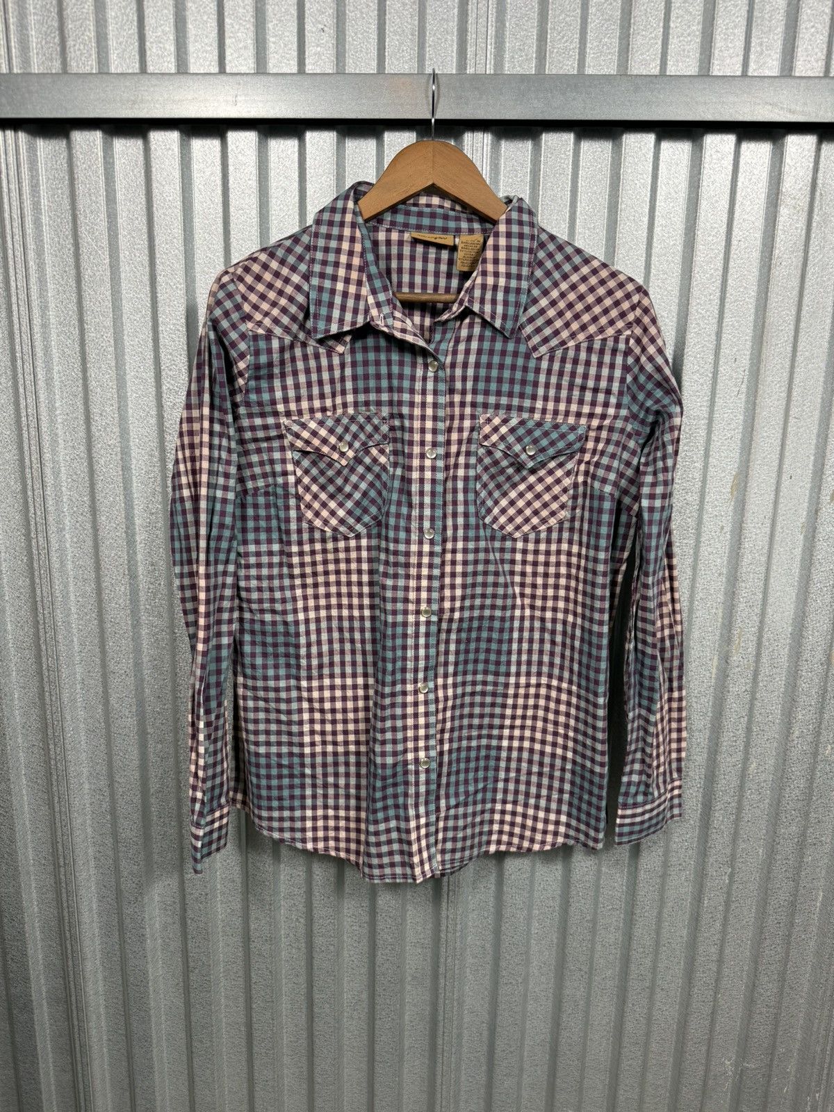 Wrangler Vintage Wrangler Western Pearl Snap Button Up Shirt Size US L / EU 52-54 / 3 - 5 Thumbnail