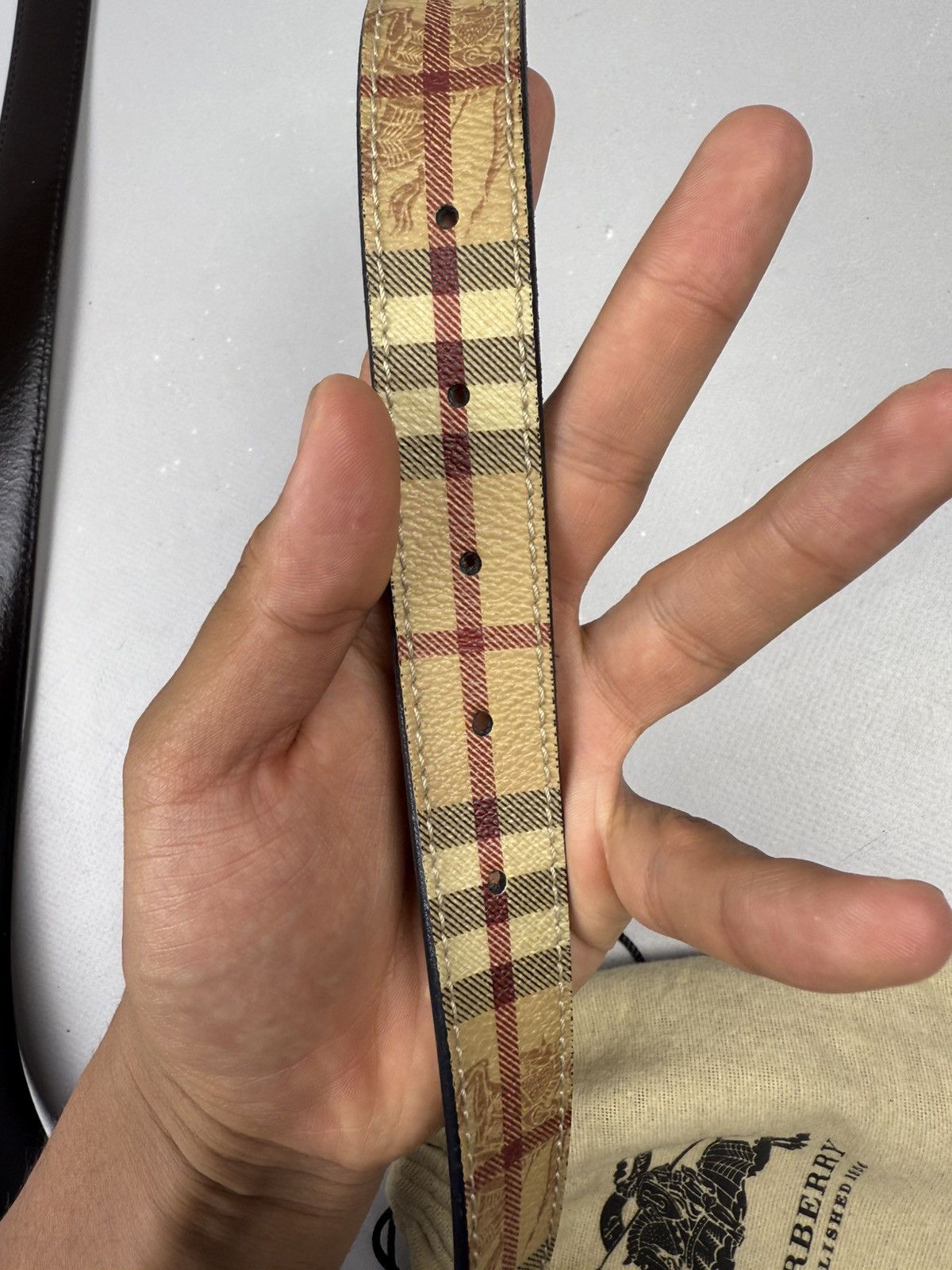 Burberry Burberry belt classic monogram novacheck unisex size 105cm Size ONE SIZE - 7 Thumbnail