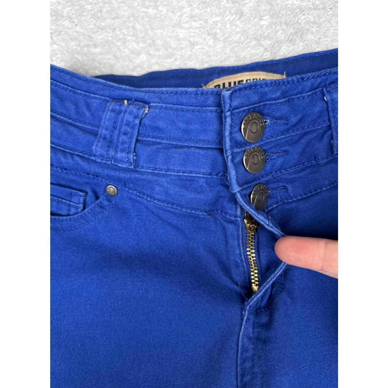 Denime Blue Spice Jeans Womens Juniors 3 Blue Skinny Mid Rise Stretch Denim Medium Wash Size 26" / US 2 / IT 38 - 5 Thumbnail