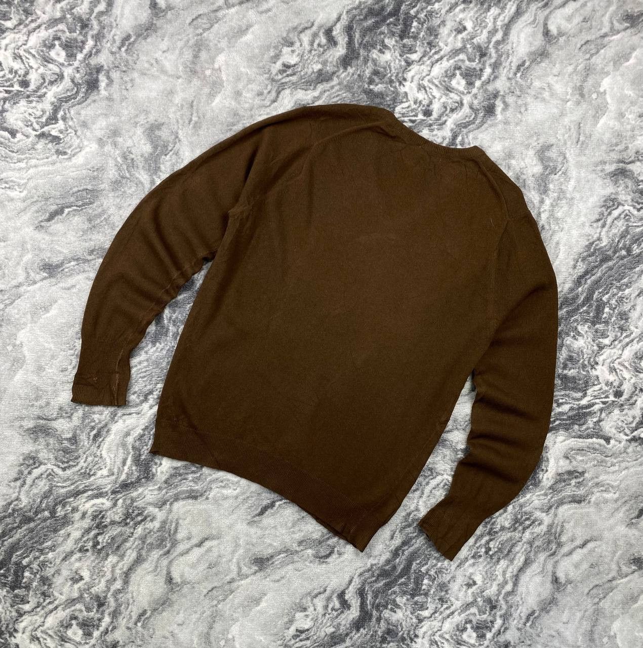Loro Piana Loro Piana Knit V Neck Wool Lana Sweater Men Size 50 Brown Size US M / EU 48-50 / 2 - 2 Thumbnail