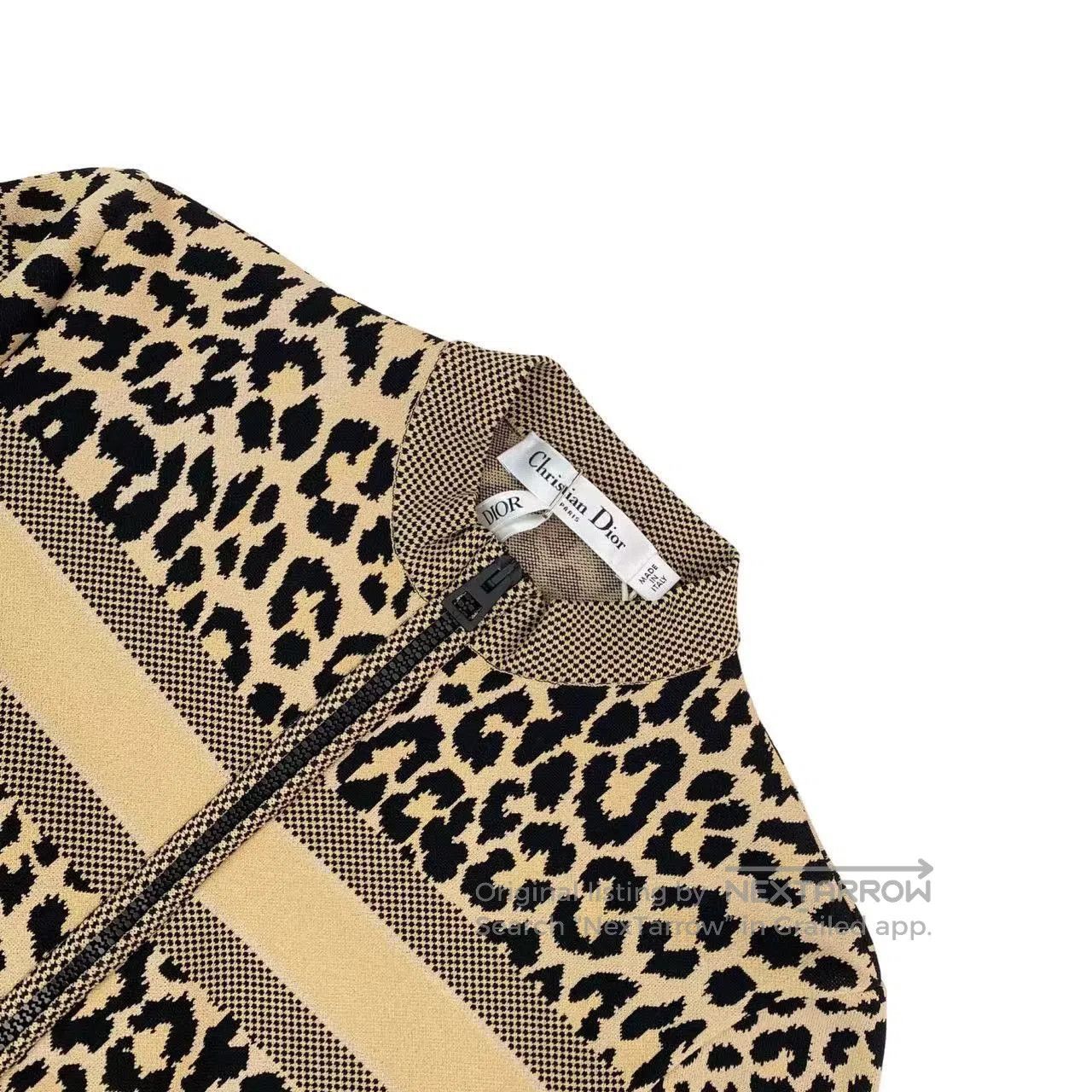 Dior Dior Leopard print back logo slogan long-sleeved jumpsuit| Size XXS / US 00 / IT 34 - 3 Thumbnail