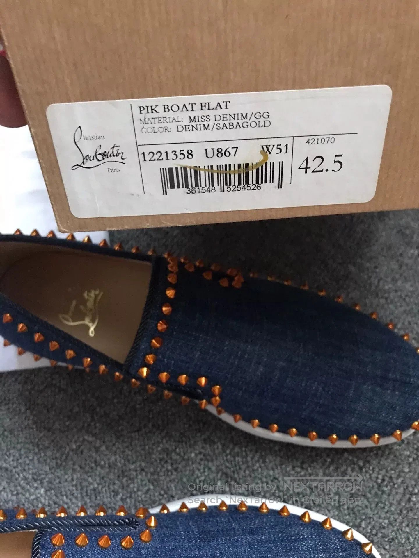 Christian Louboutin Christian Louboutin Denim Studded Red Sole Shoes. Size US 9.5 / EU 42-43 - 9 Thumbnail