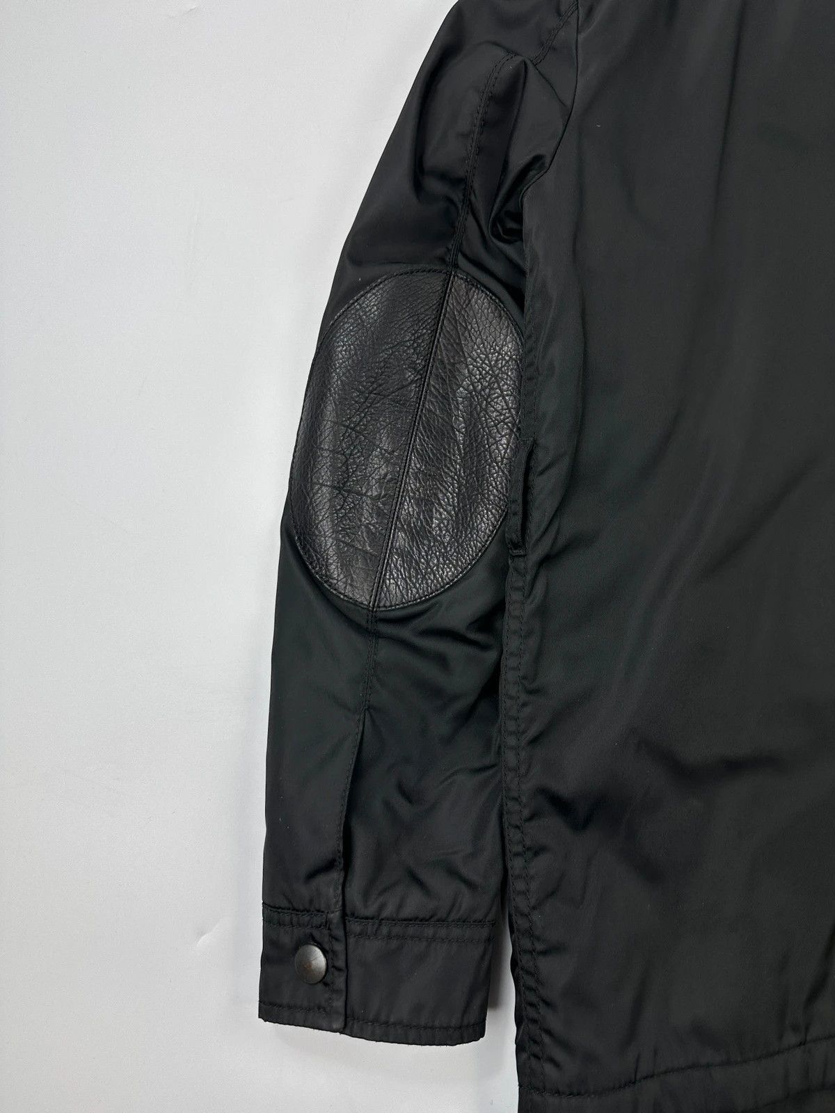Prada Prada Milano Black Nylon & Leather Cargo Pockets Long Jacket Size M / US 6-8 / IT 42-44 - 5 Thumbnail
