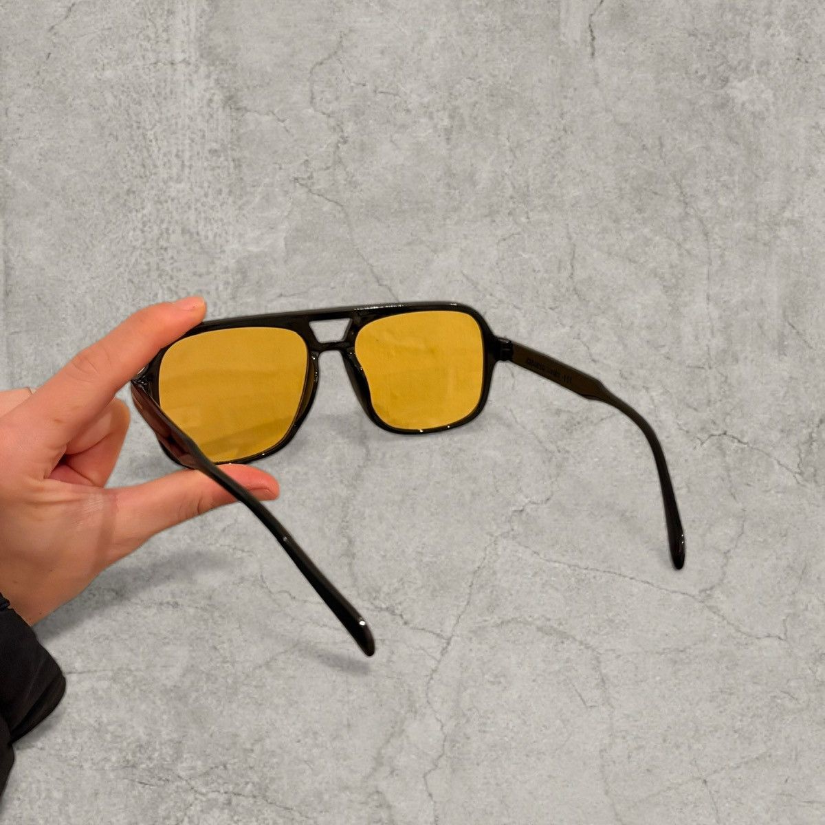 Japanese Brand Aviator sunglasses in yellow tortoise shell frame. One size Size ONE SIZE - 3 Thumbnail