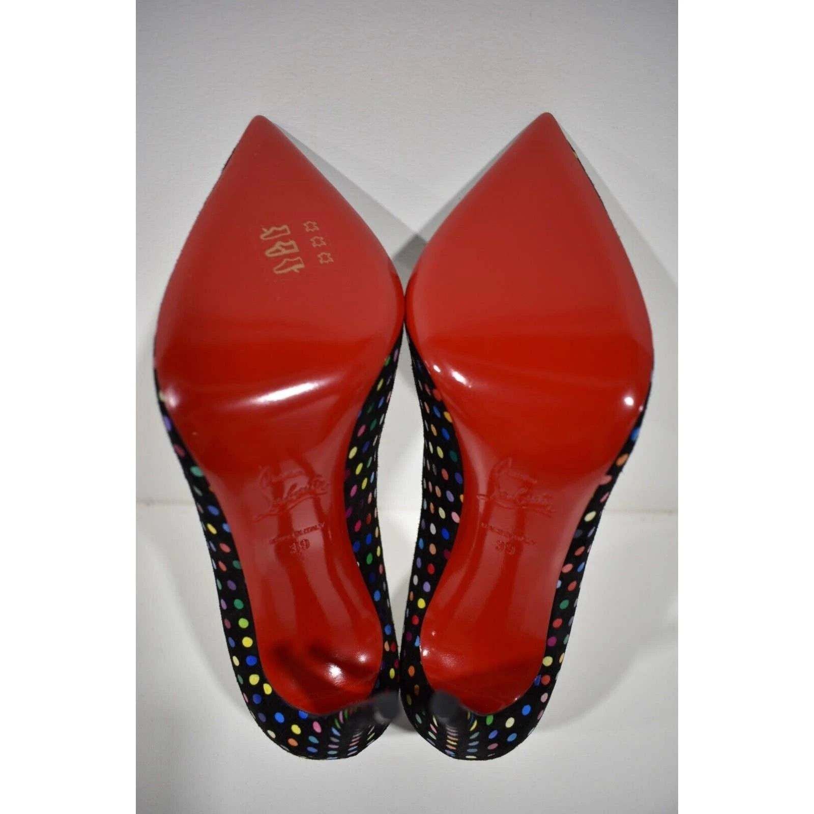 Christian Louboutin Christian Louboutin Hot Chick 100 Black Suede Multicolor Size US 9 / IT 39 - 12 Thumbnail