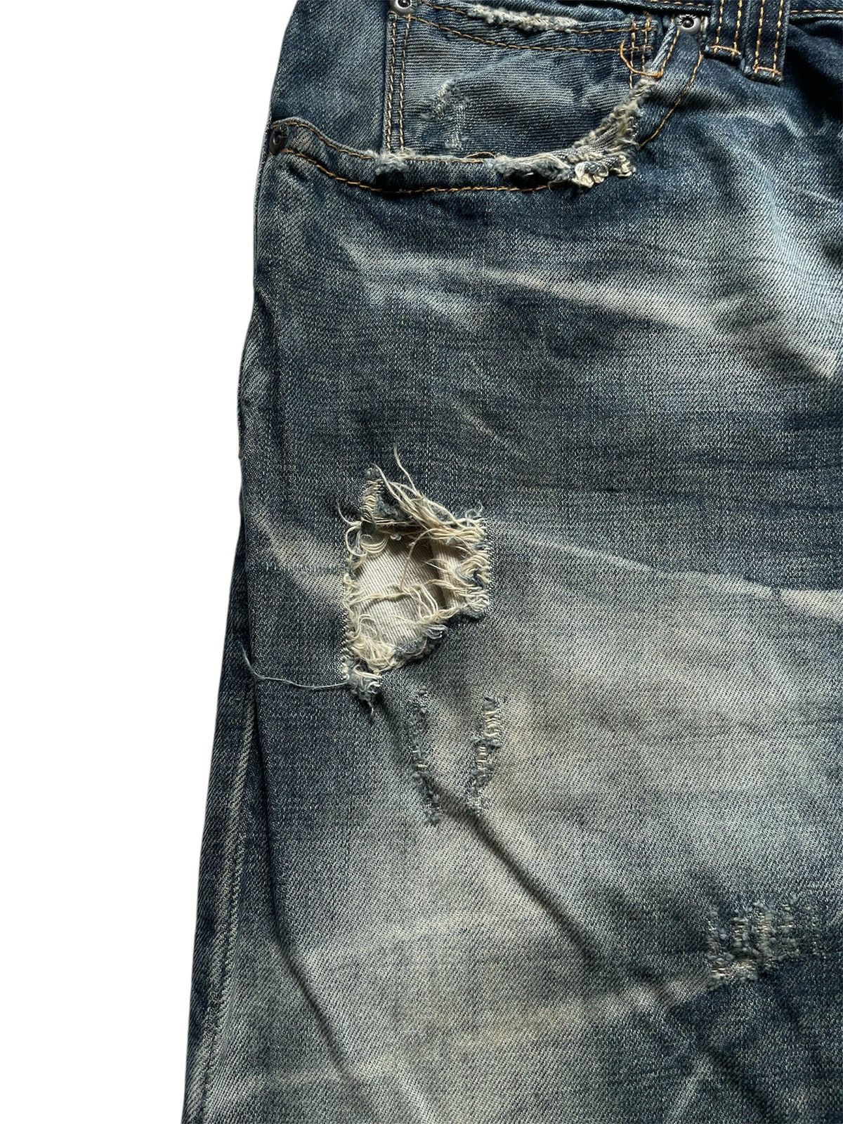 Japanese Brand × Vintage Vintage Japanese Brand Akoo Distressed Jeans Size US 36 / EU 52 - 7 Thumbnail