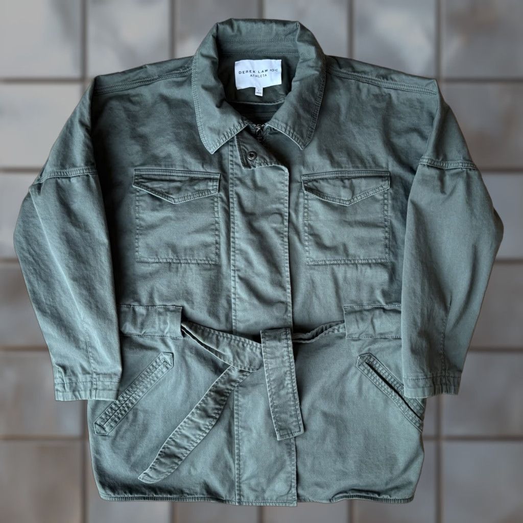Athleta Greenwich Jacket Women's Large Green Full Zip