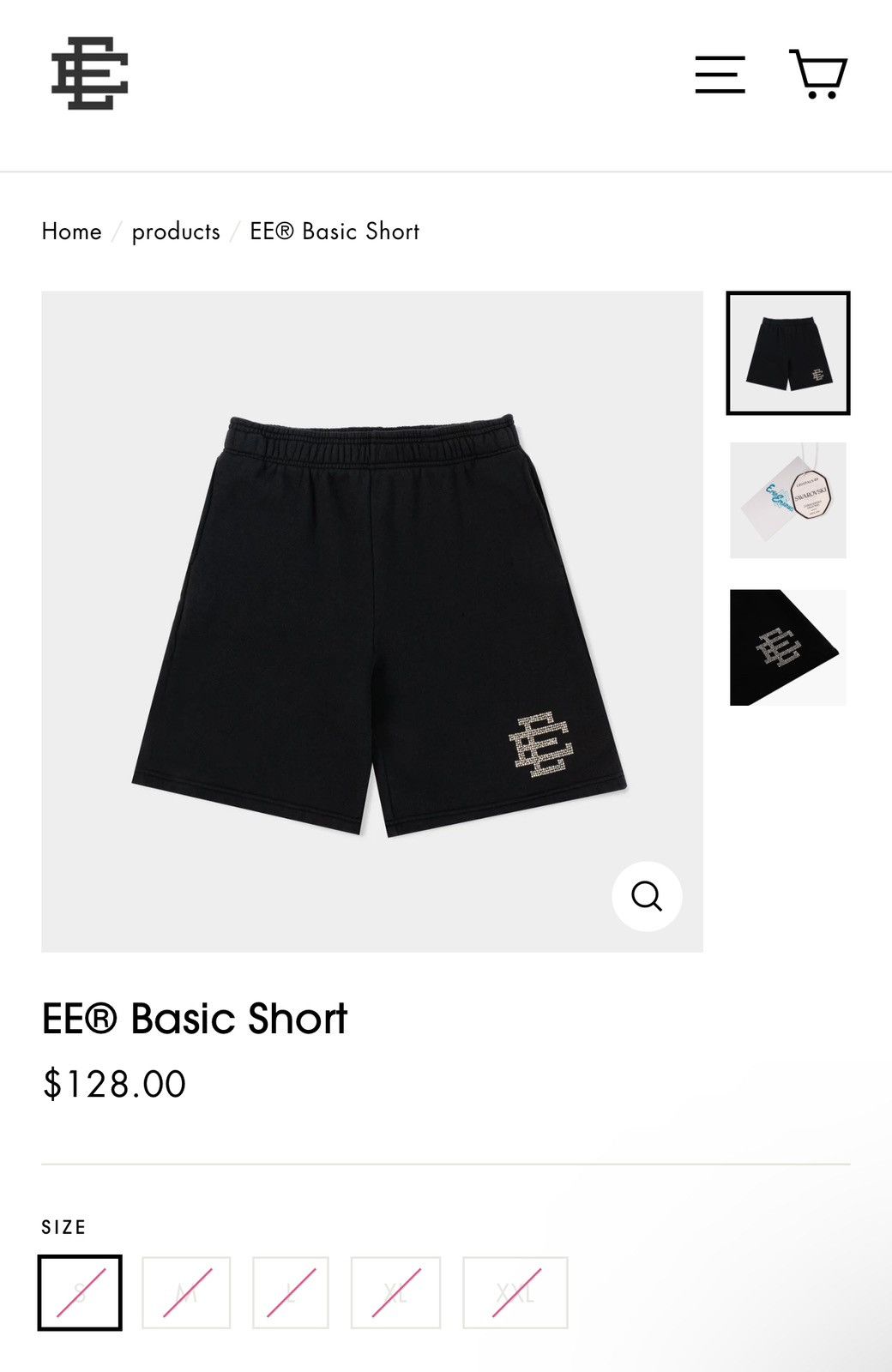 Eric Emanuel × Swarovski NEW Eric Emanuel x Swarovski Basic Short Medium Size US 34 / EU 50 - 8 Thumbnail