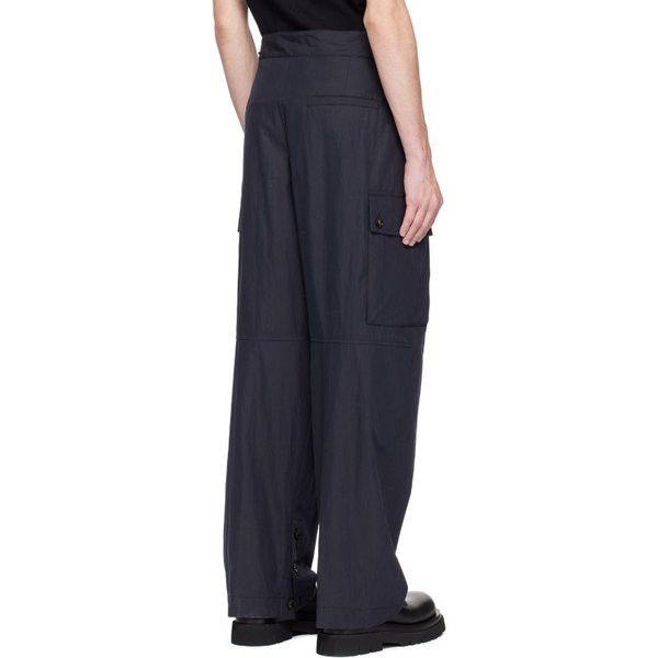 Bottega Veneta o1lv12m1024 Cotton Twill Cargo Pants in Navy Size US 32 / EU 48 - 3 Thumbnail