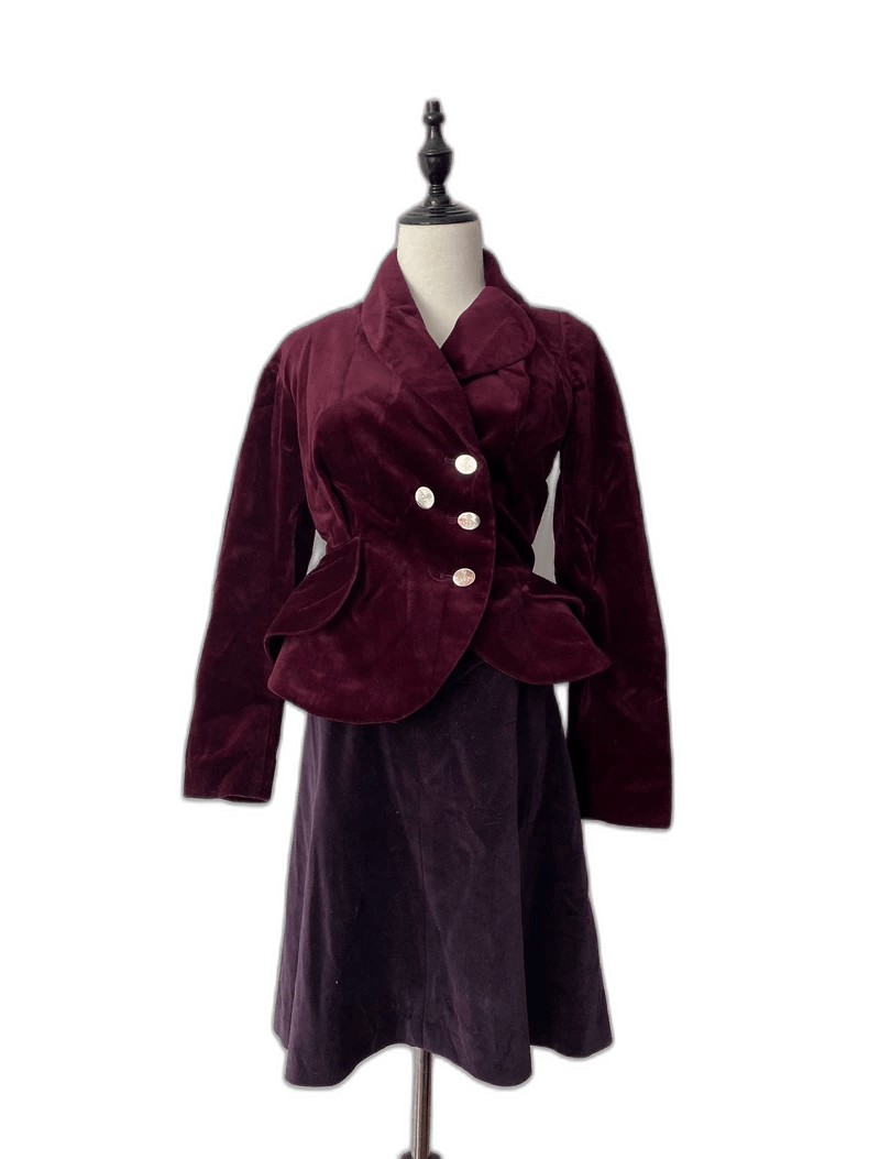 Vivienne Westwood Burgundy Velvet Blazer - dmc