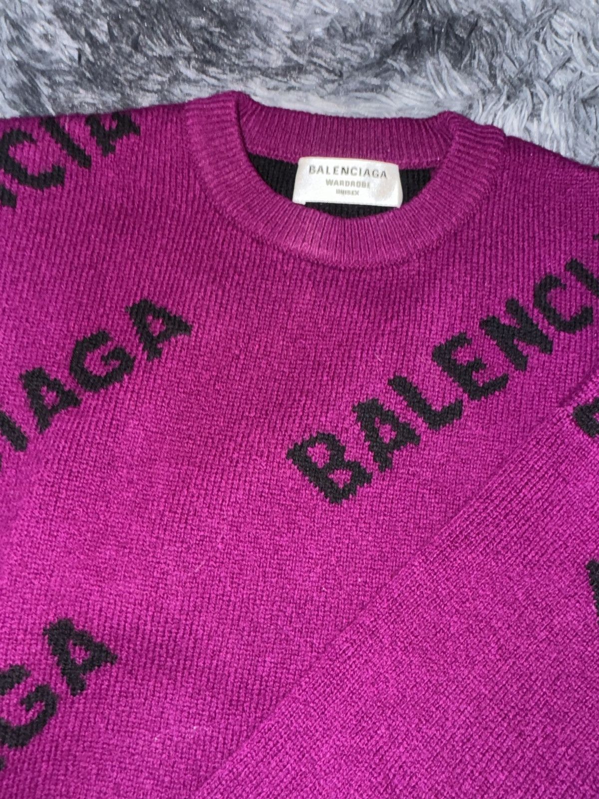 Balenciaga Balenciaga logo purple knit Size US XS / EU 42 / 0 - 3 Thumbnail