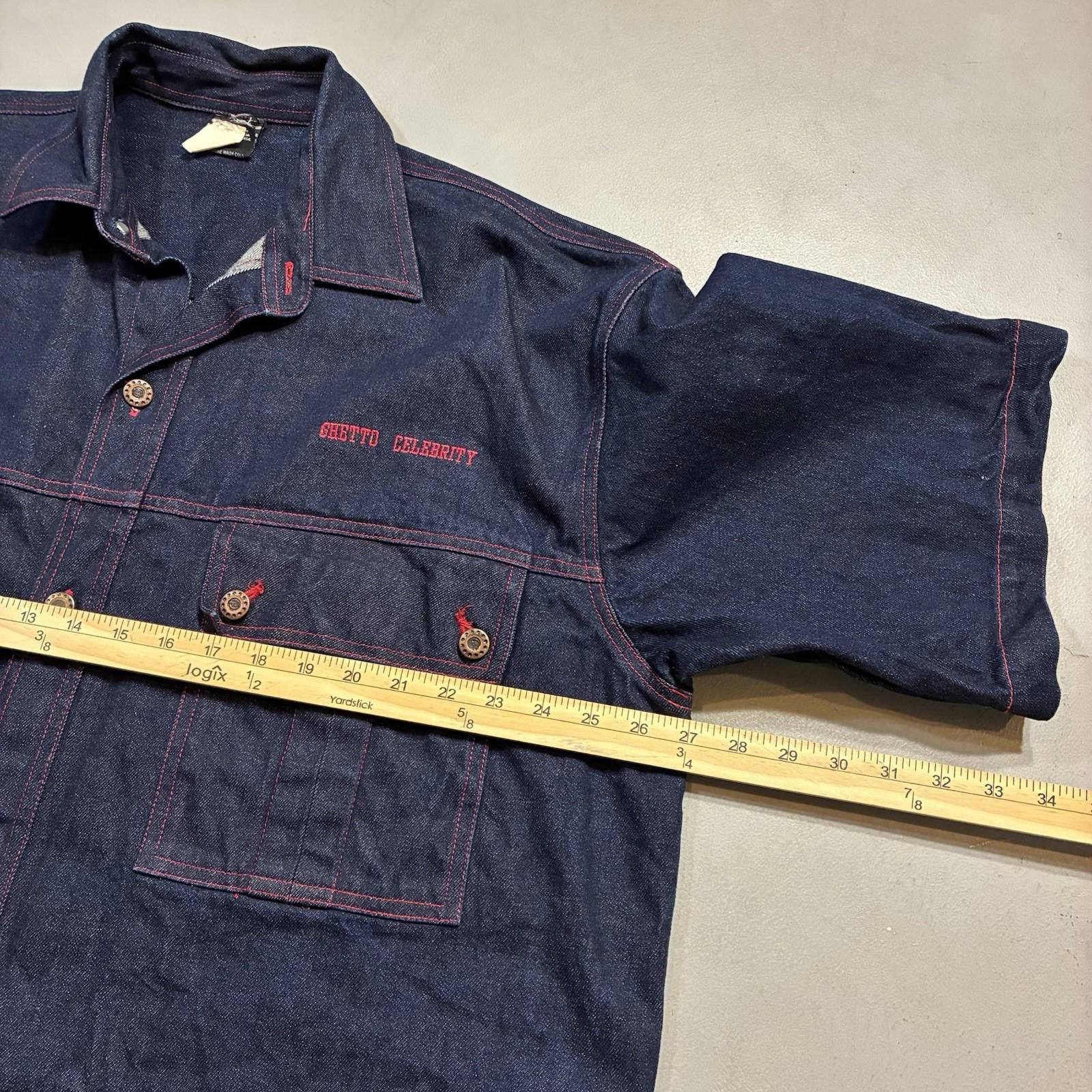 Other Vintage Y2K Ghetto Celebrity Oversized Denim Shirt Size US XL / EU 56 / 4 - 6 Thumbnail