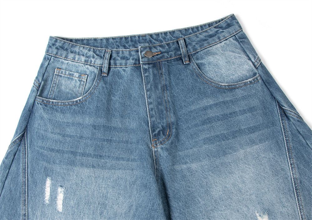 Japanese Brand × Jean Men's retro punk scimitar distressed washed jeans y2k Size US 32 / EU 48 - 3 Thumbnail