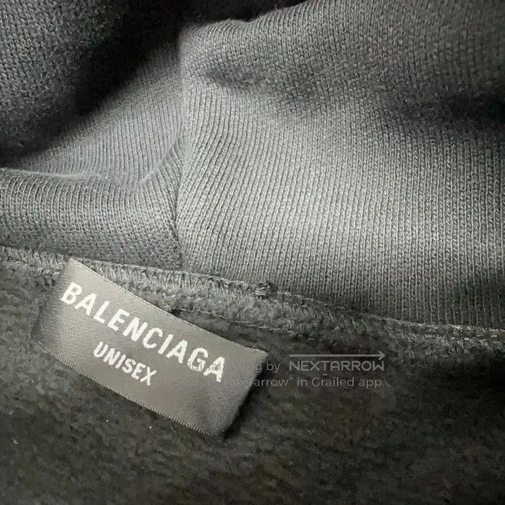 Balenciaga Balenciaga Black Logo Hooded Sweatshirt for Men. Size US L / EU 52-54 / 3 - 4 Thumbnail